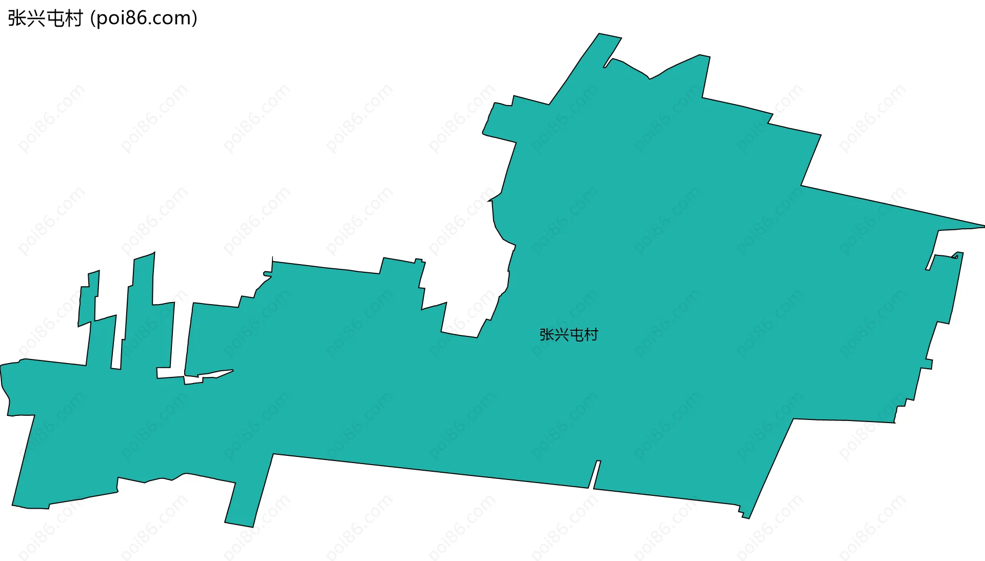 张兴屯村边界地图