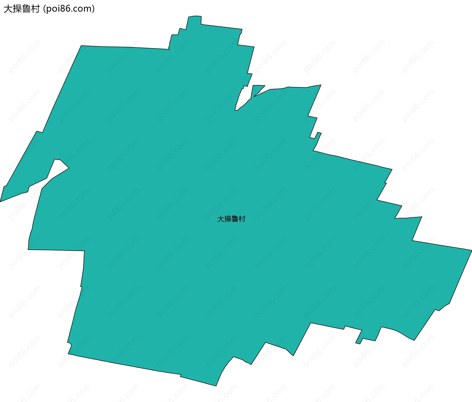 大操鲁村边界地图