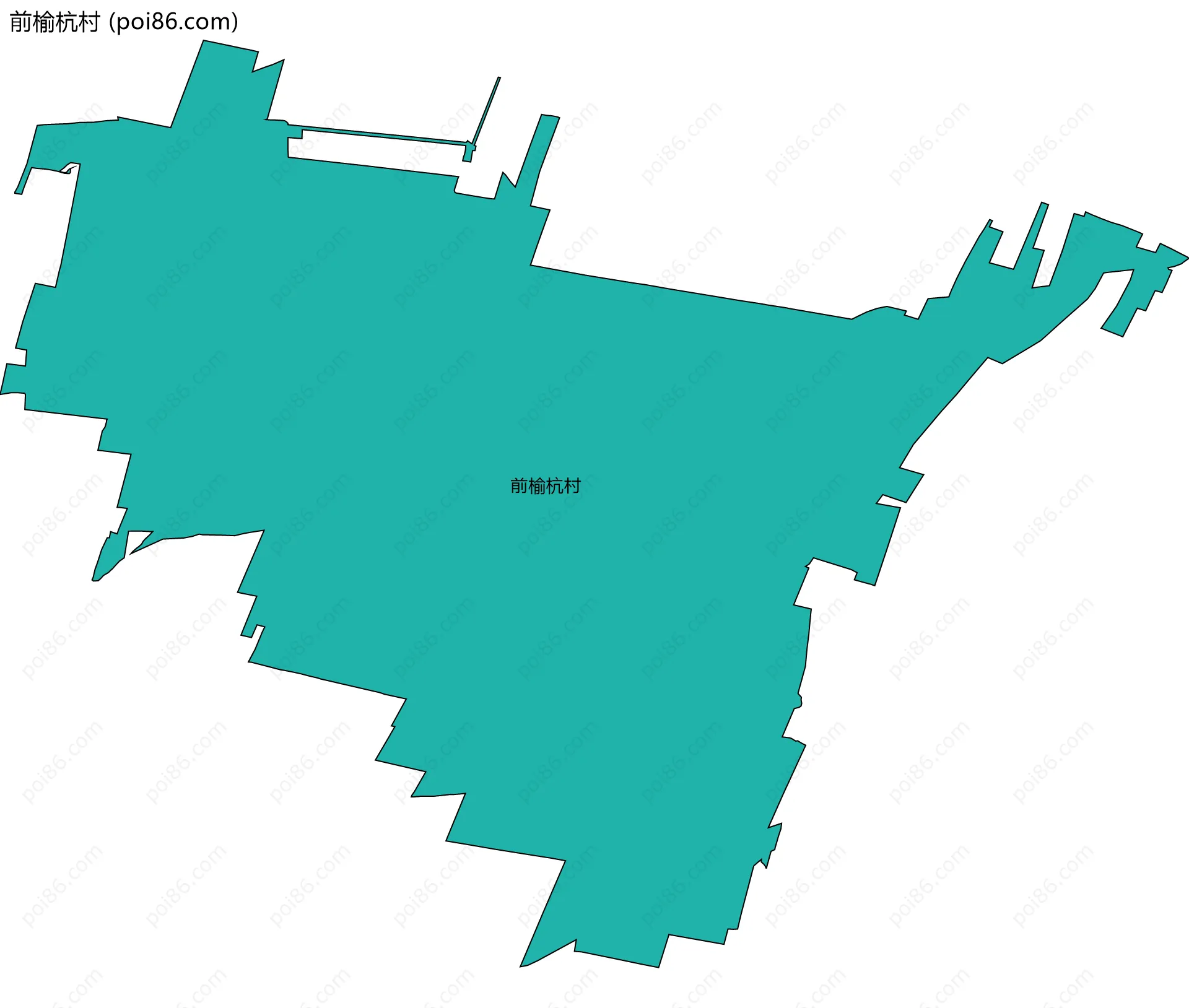 前榆杭村边界地图