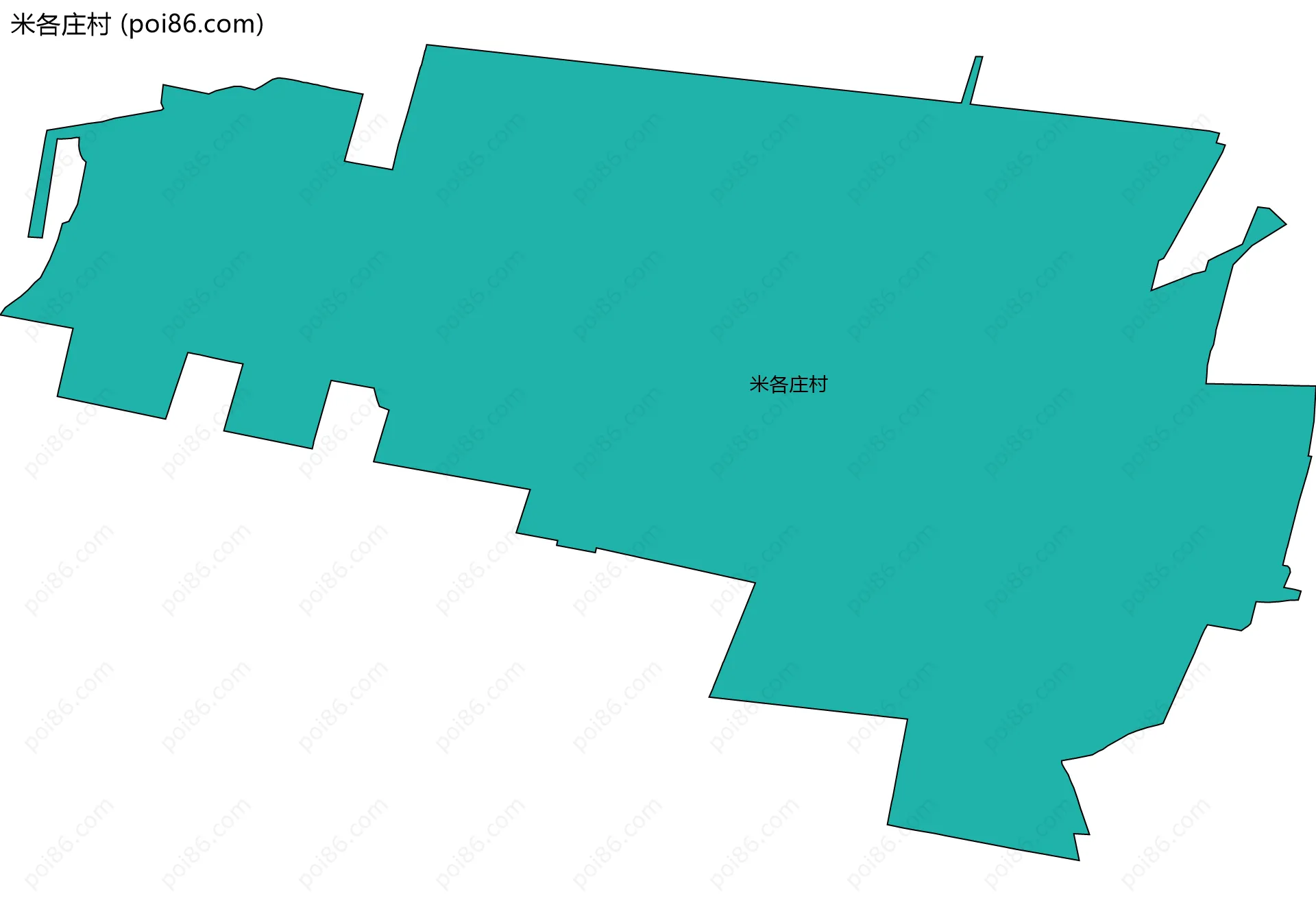 米各庄村边界地图