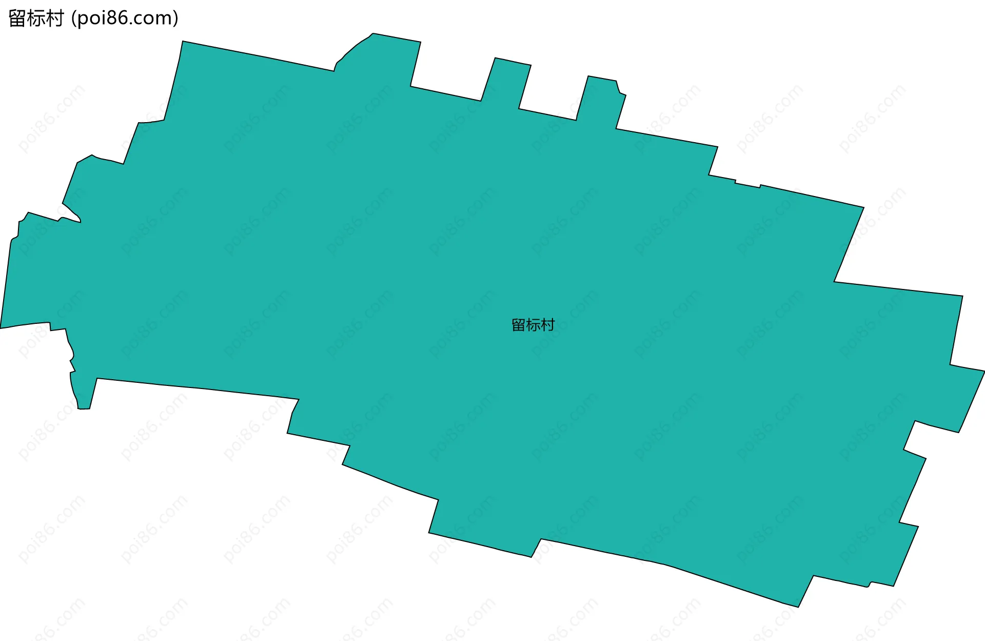 留标村边界地图