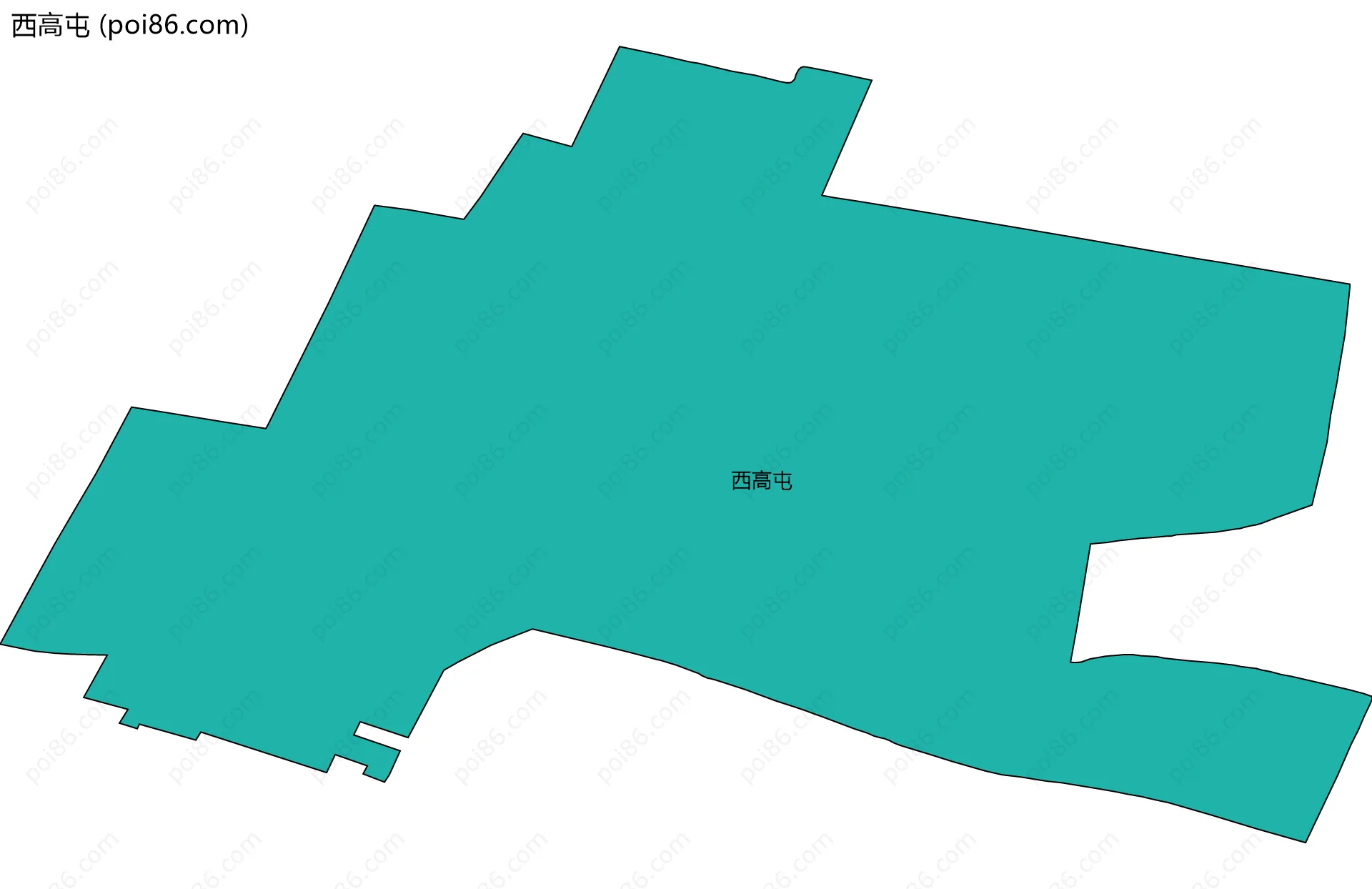 西高屯边界地图