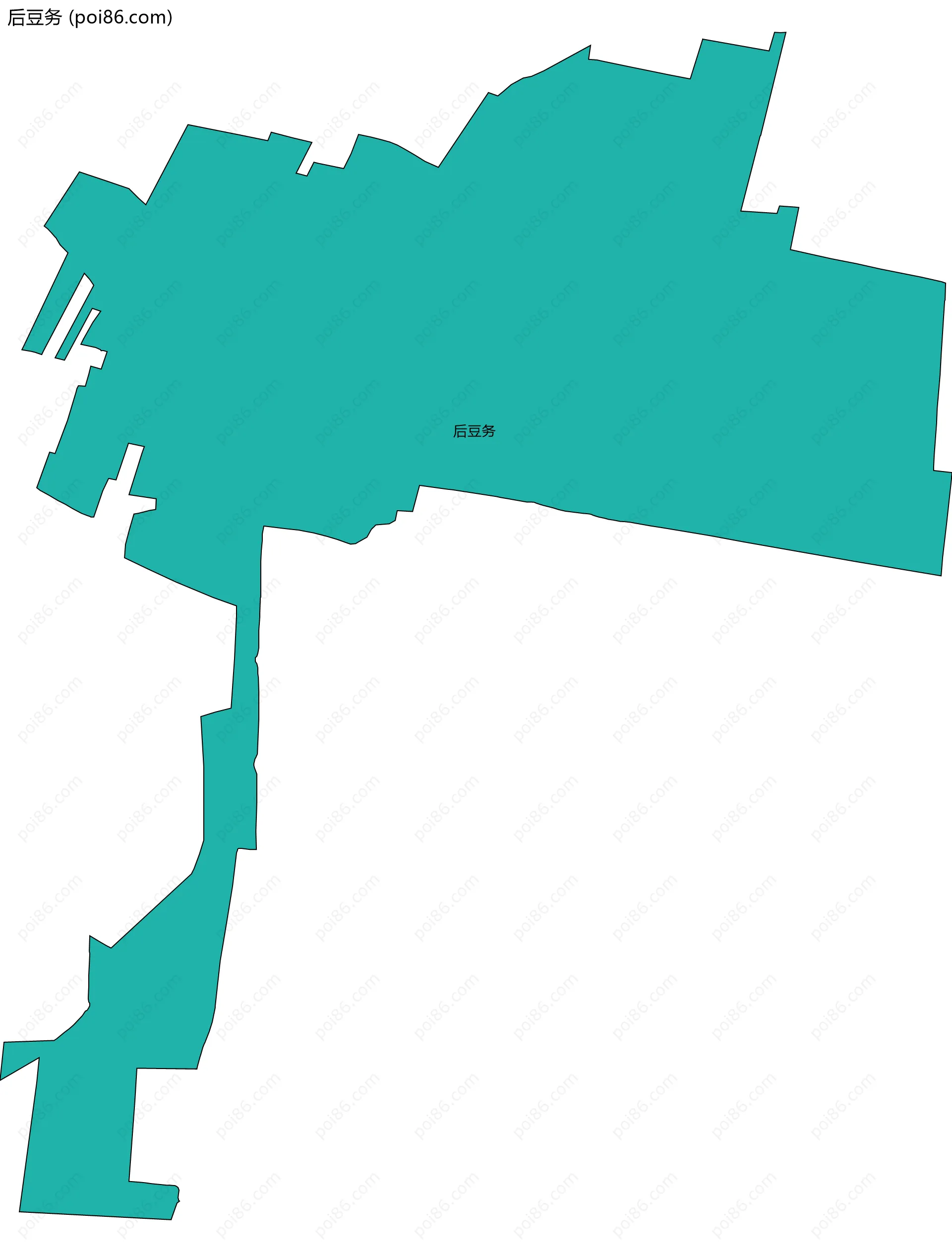 后豆务边界地图