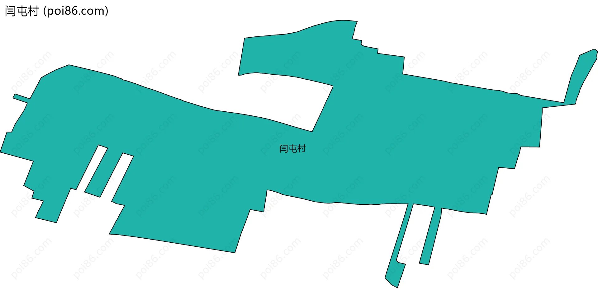 闫屯村边界地图