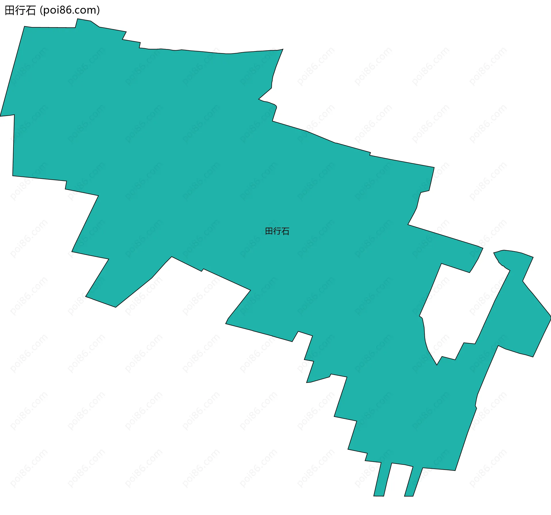 田行石边界地图