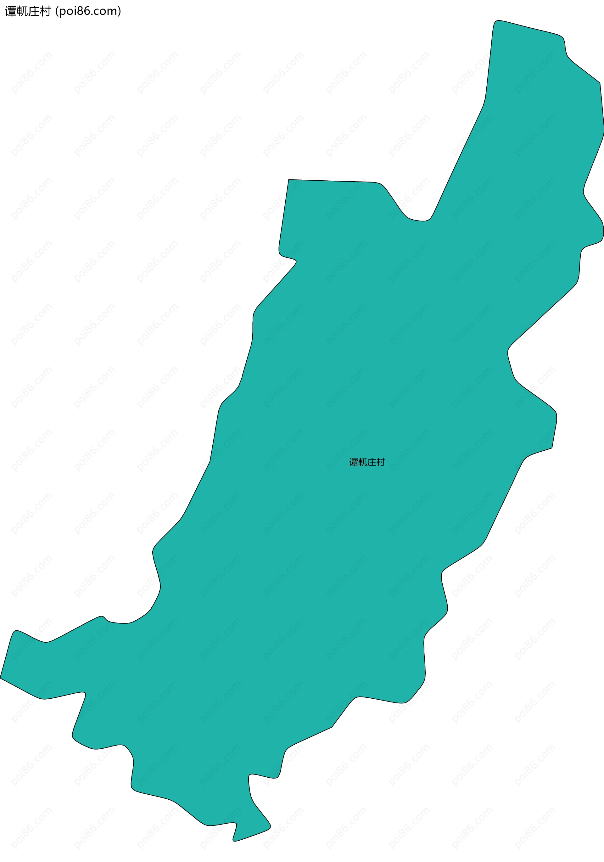 谭軏庄村边界地图