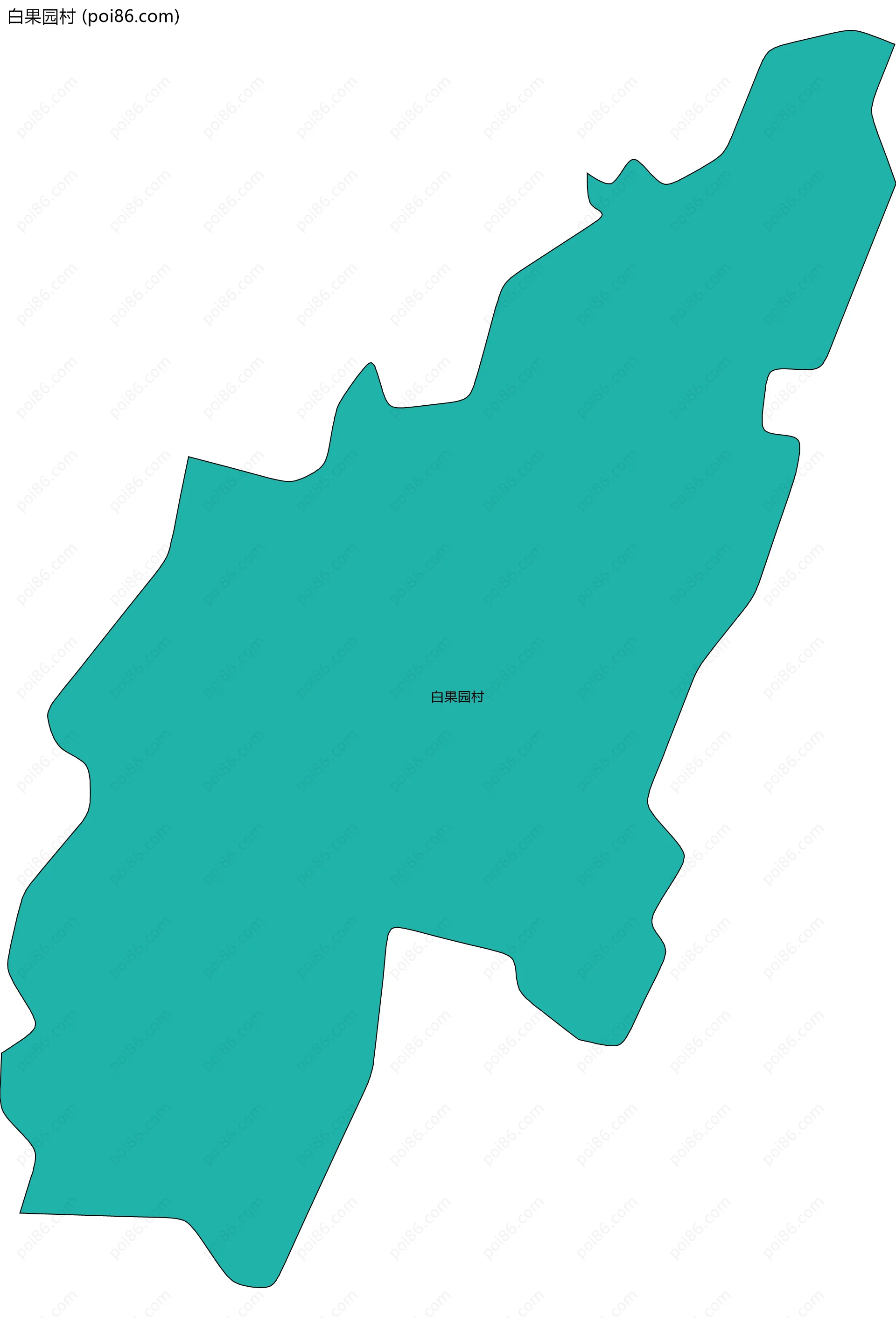 白果园村边界地图