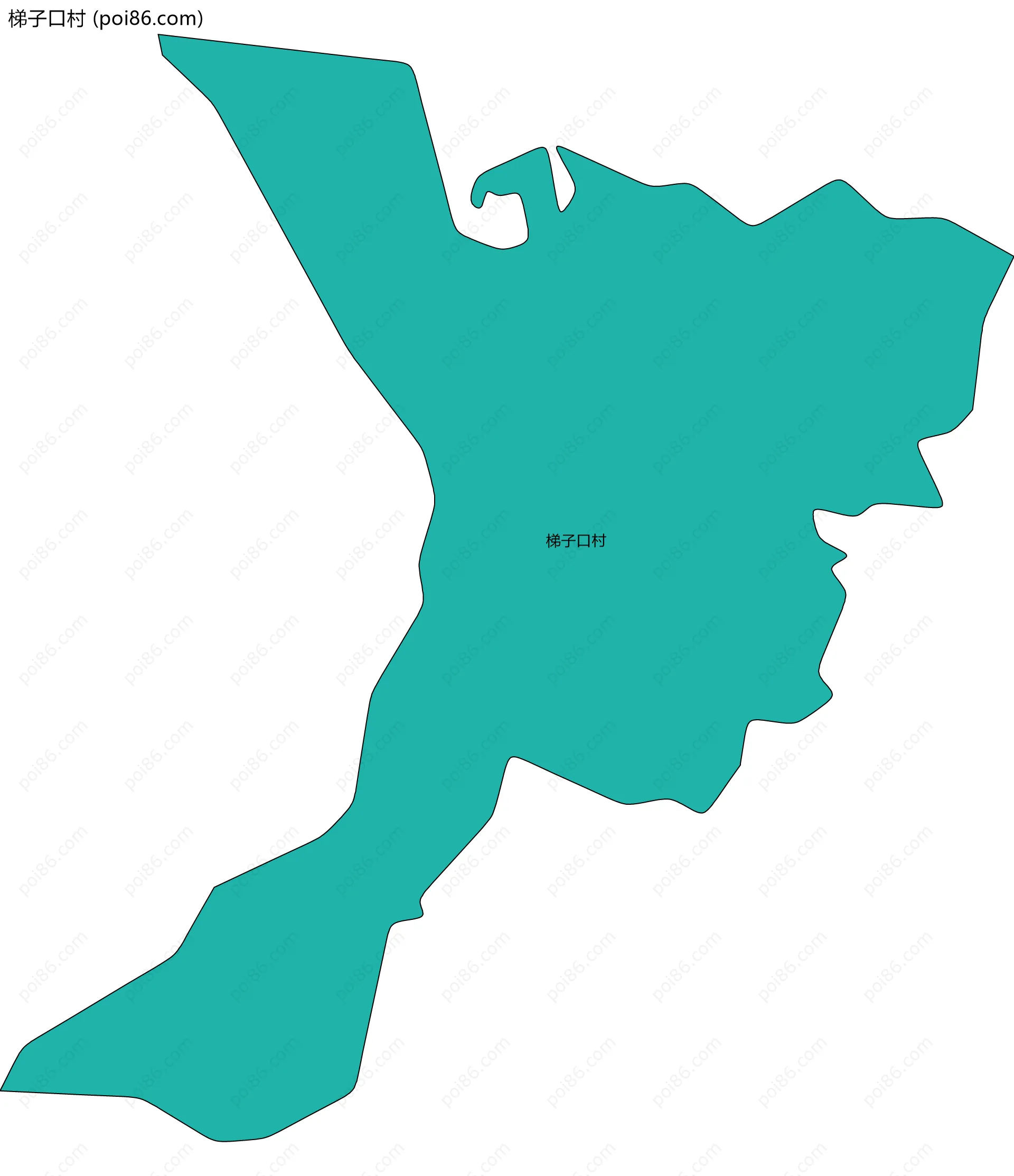 梯子口村边界地图