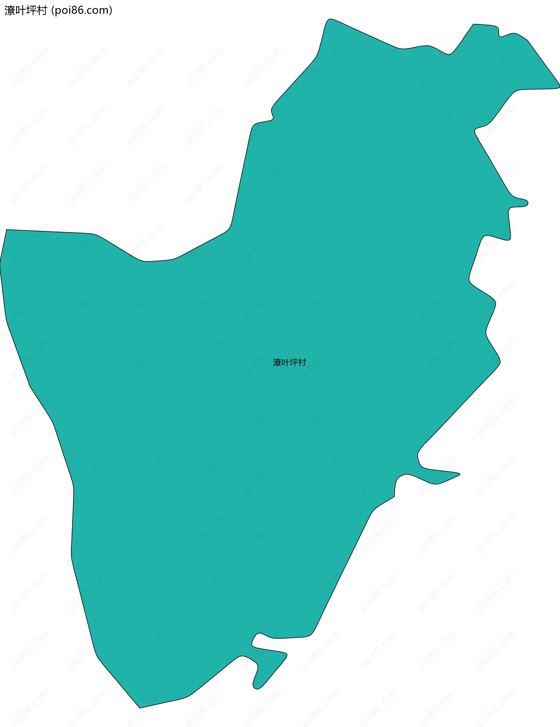 潦叶坪村边界地图