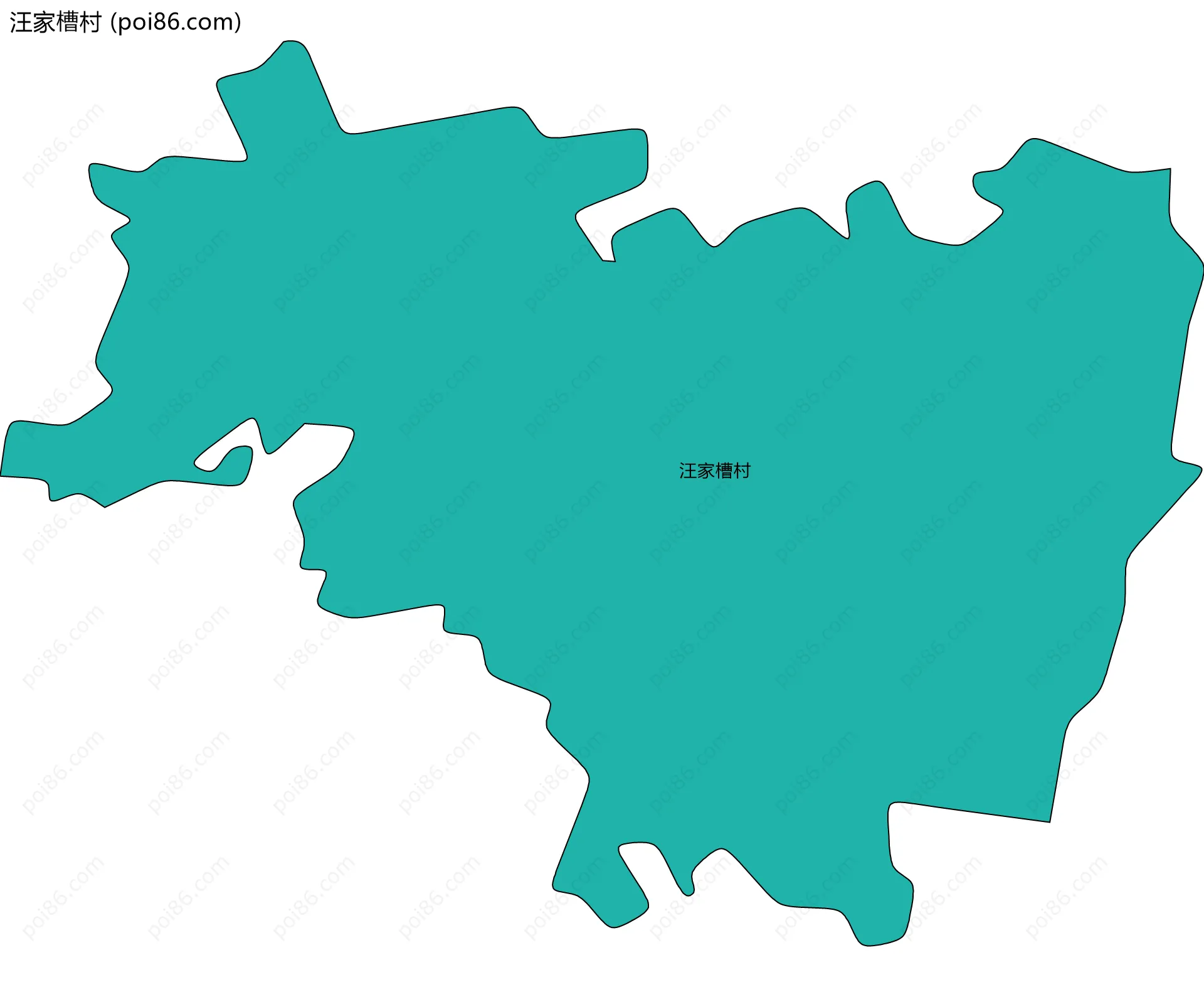 汪家槽村边界地图