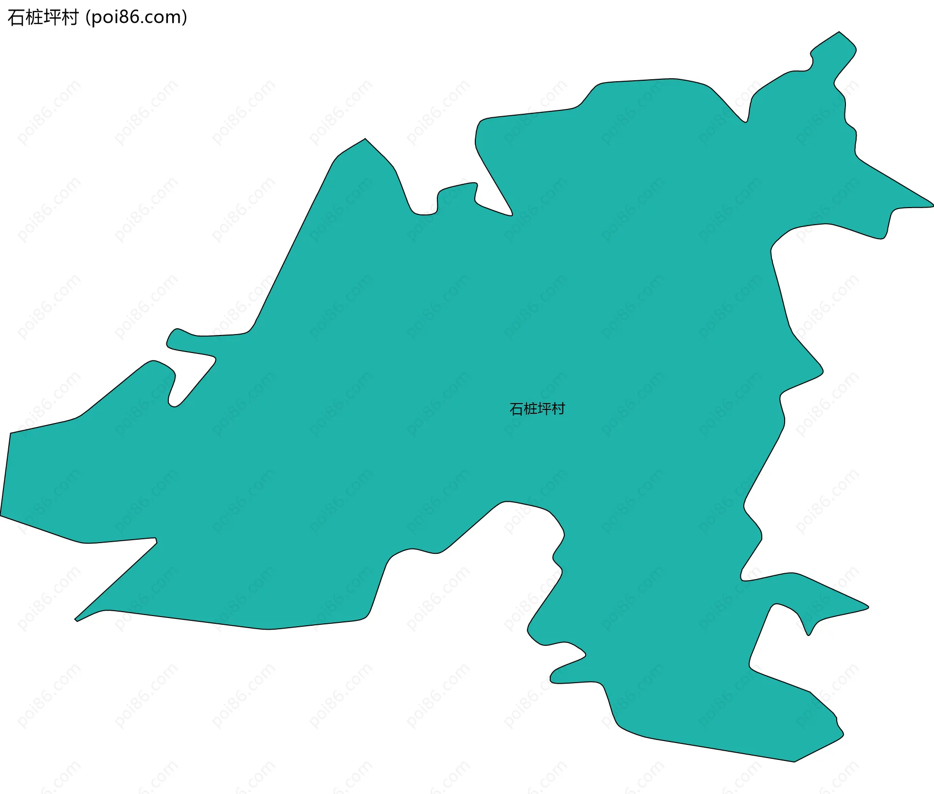 石桩坪村边界地图