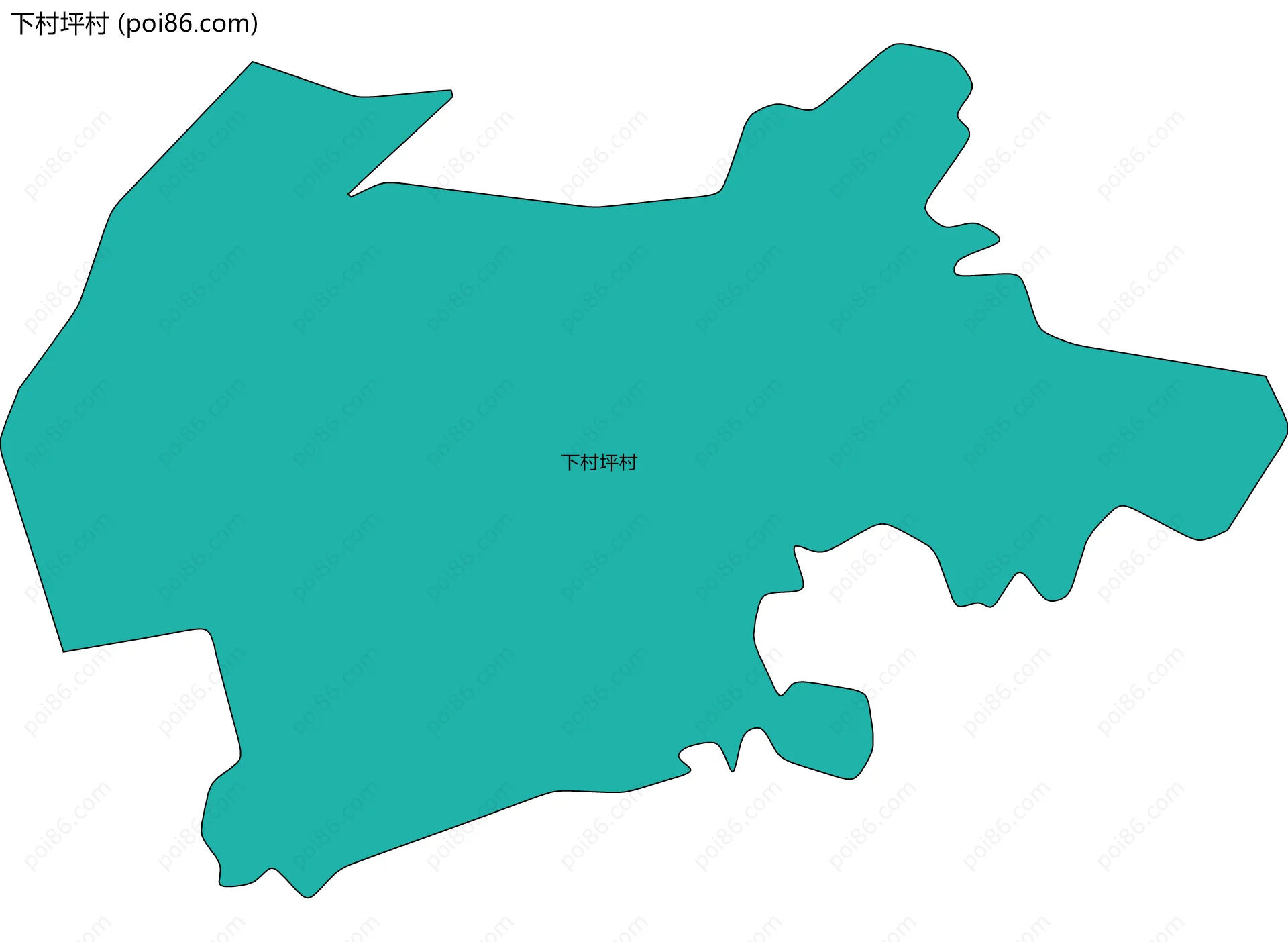 下村坪村边界地图