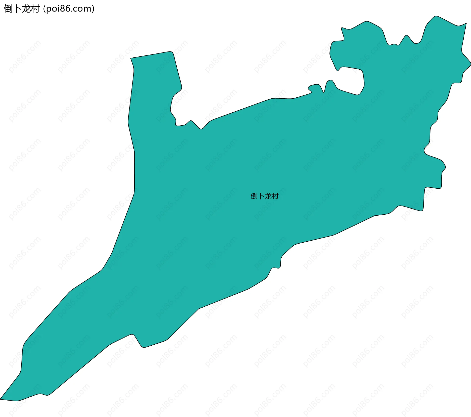 倒卜龙村边界地图
