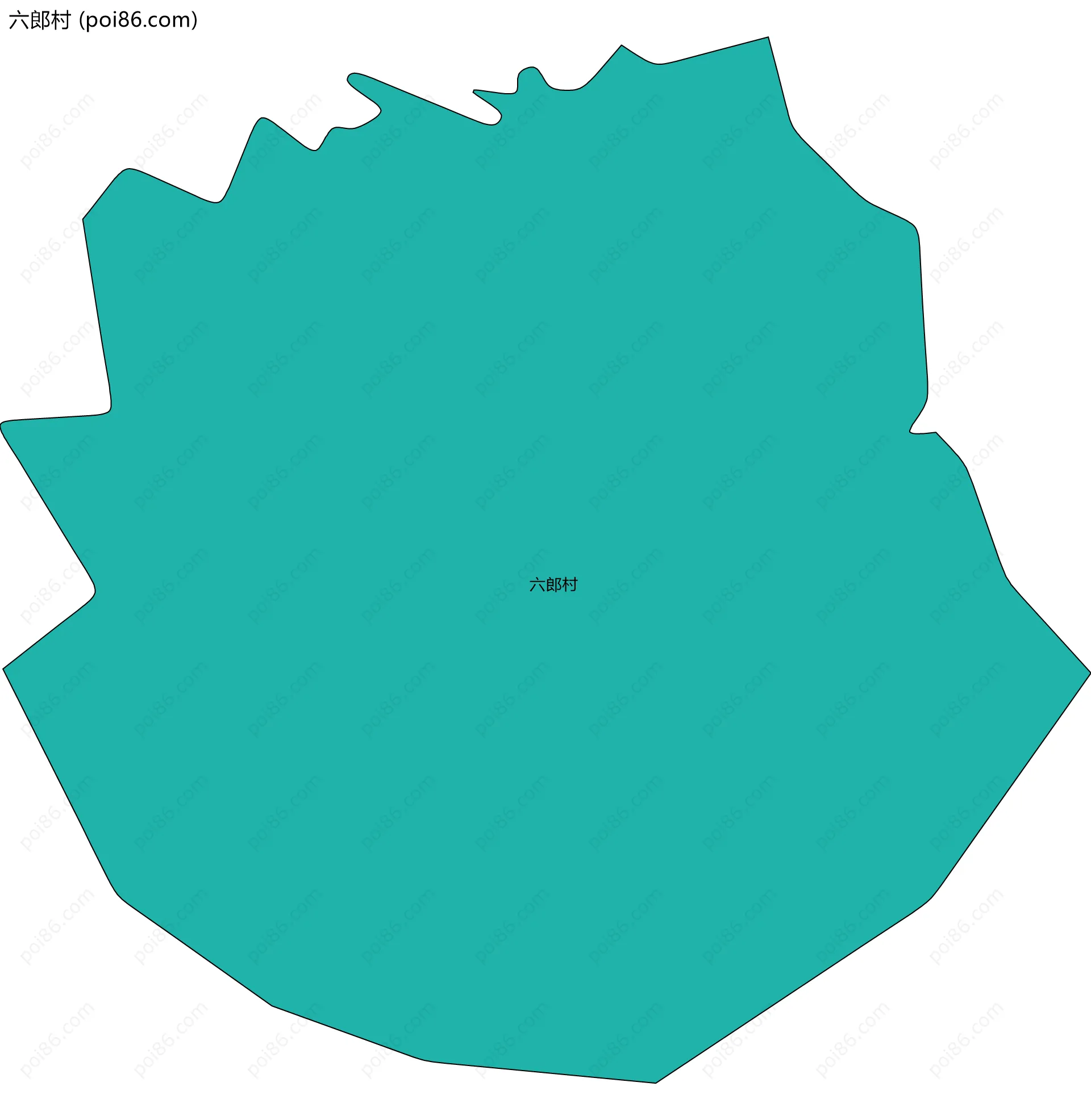 六郎村边界地图