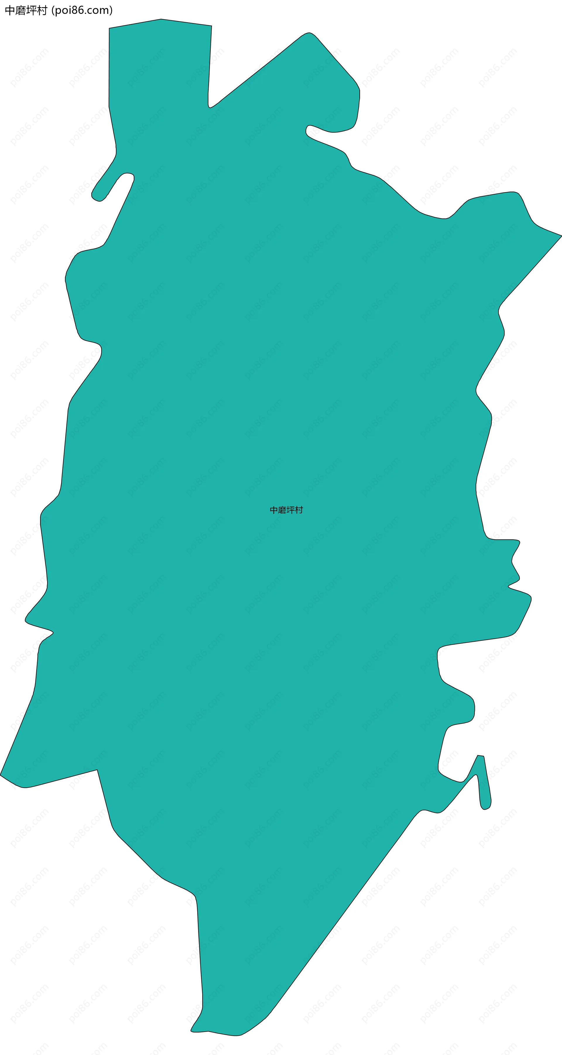 中磨坪村边界地图