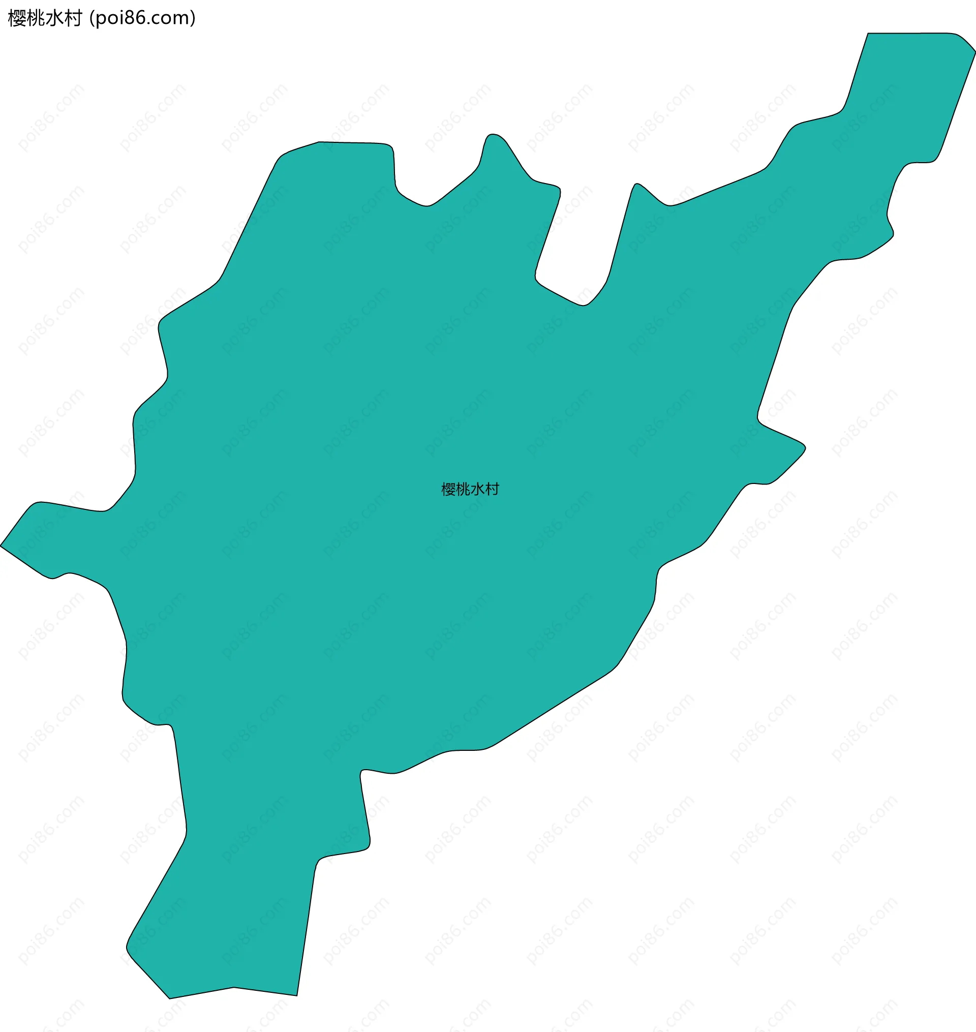 樱桃水村边界地图