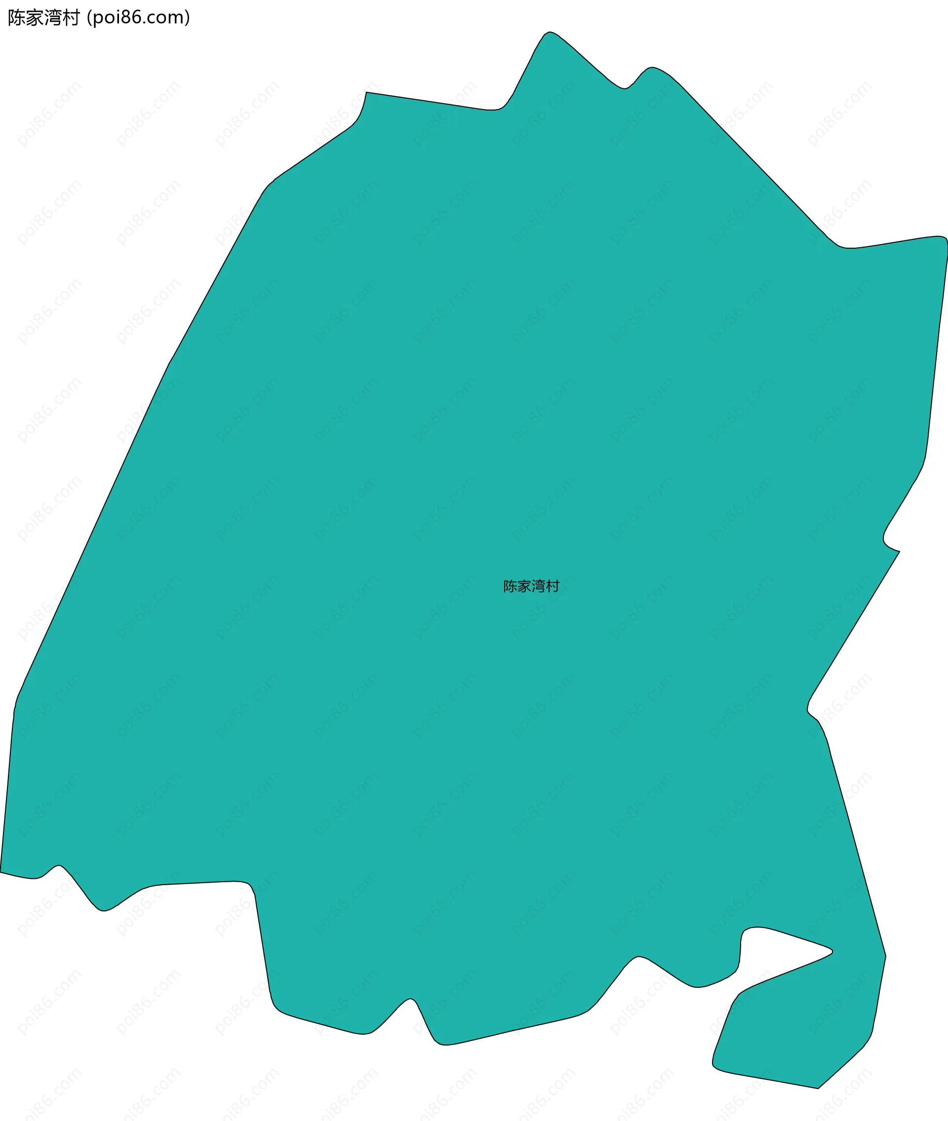 陈家湾村边界地图