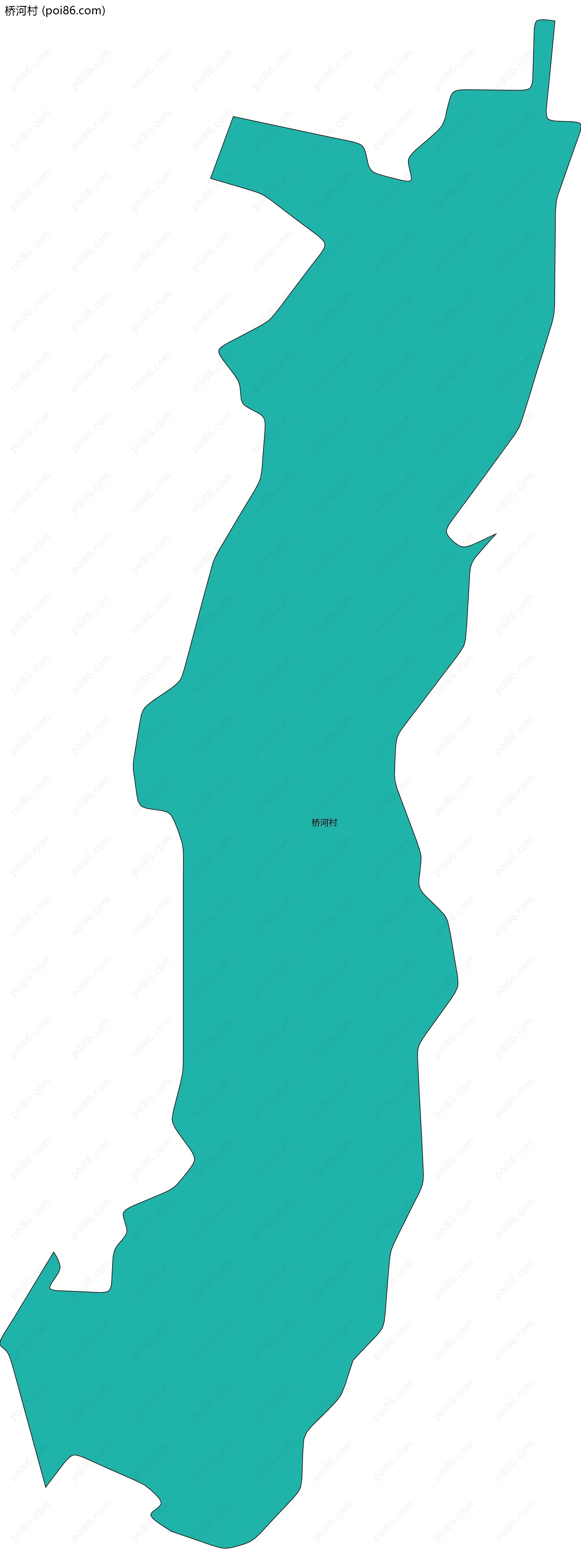 桥河村边界地图