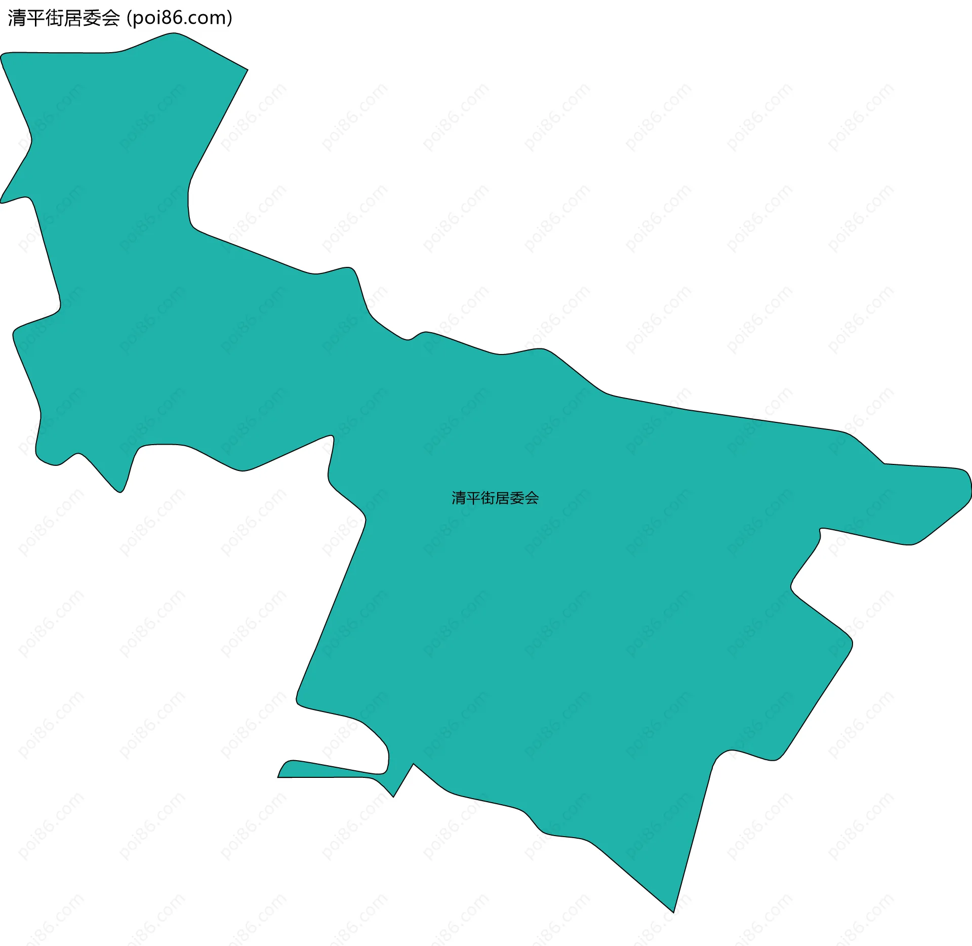 清平街居委会边界地图