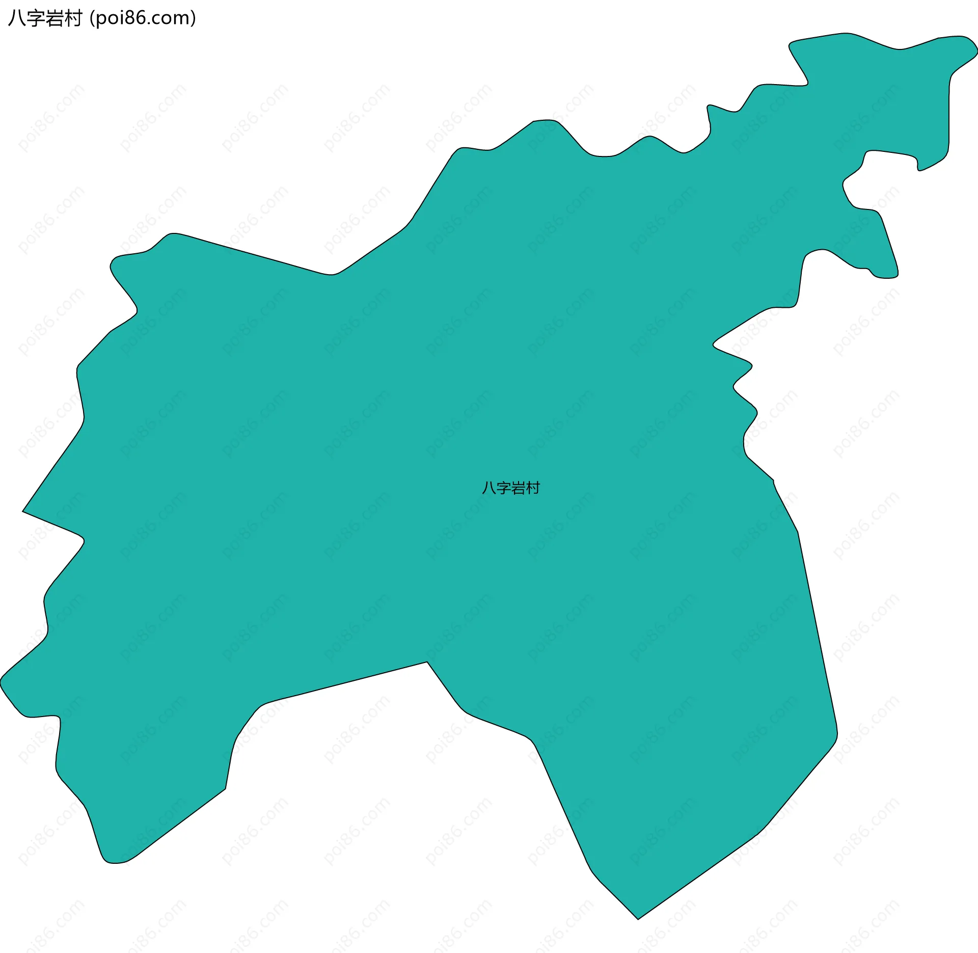 八字岩村边界地图