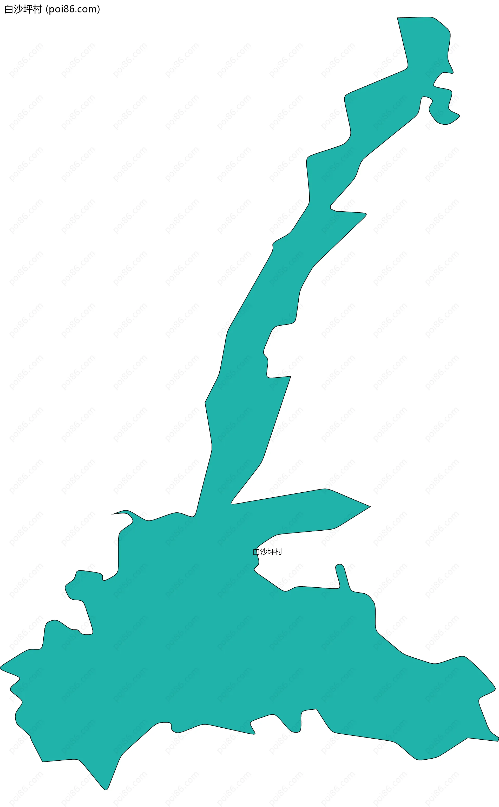 白沙坪村边界地图