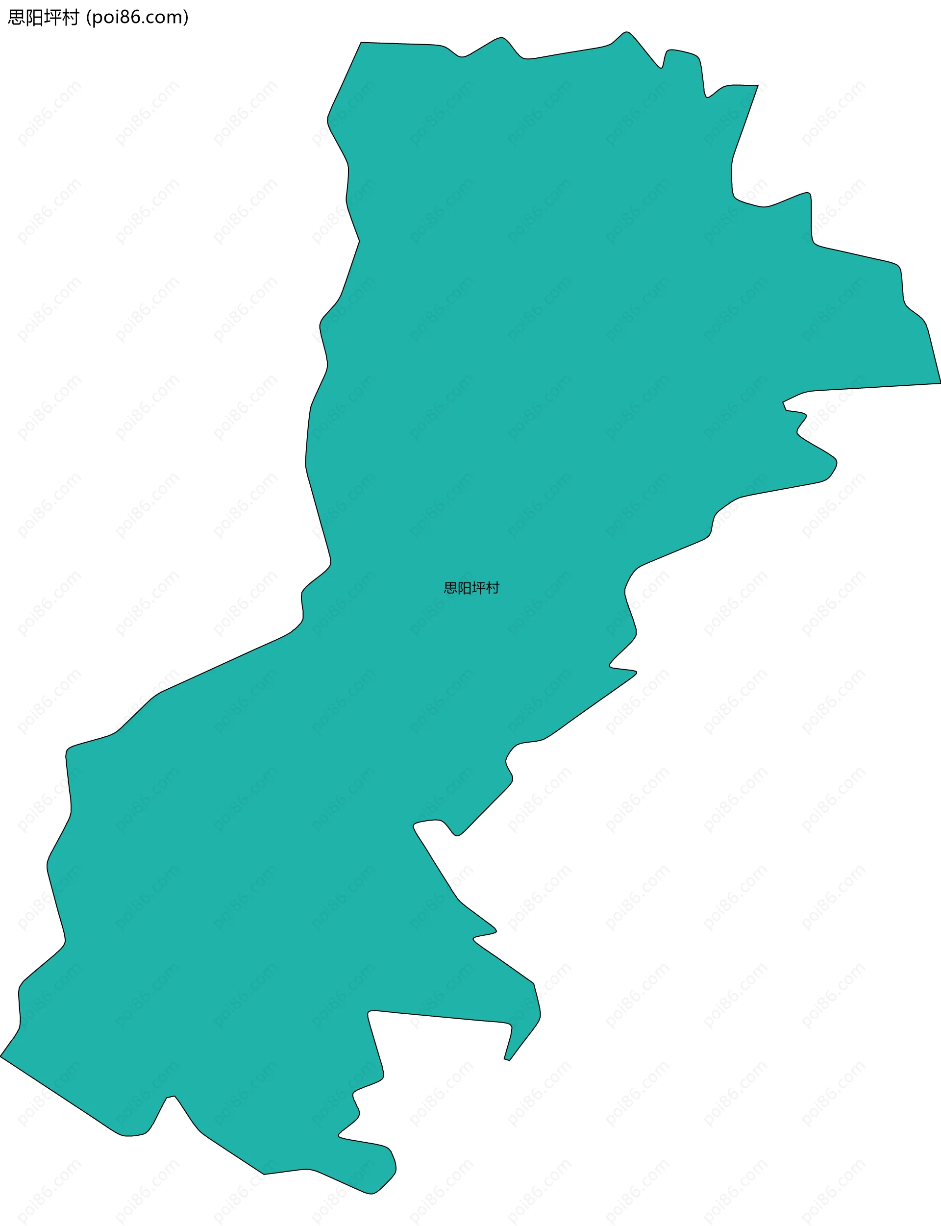 思阳坪村边界地图