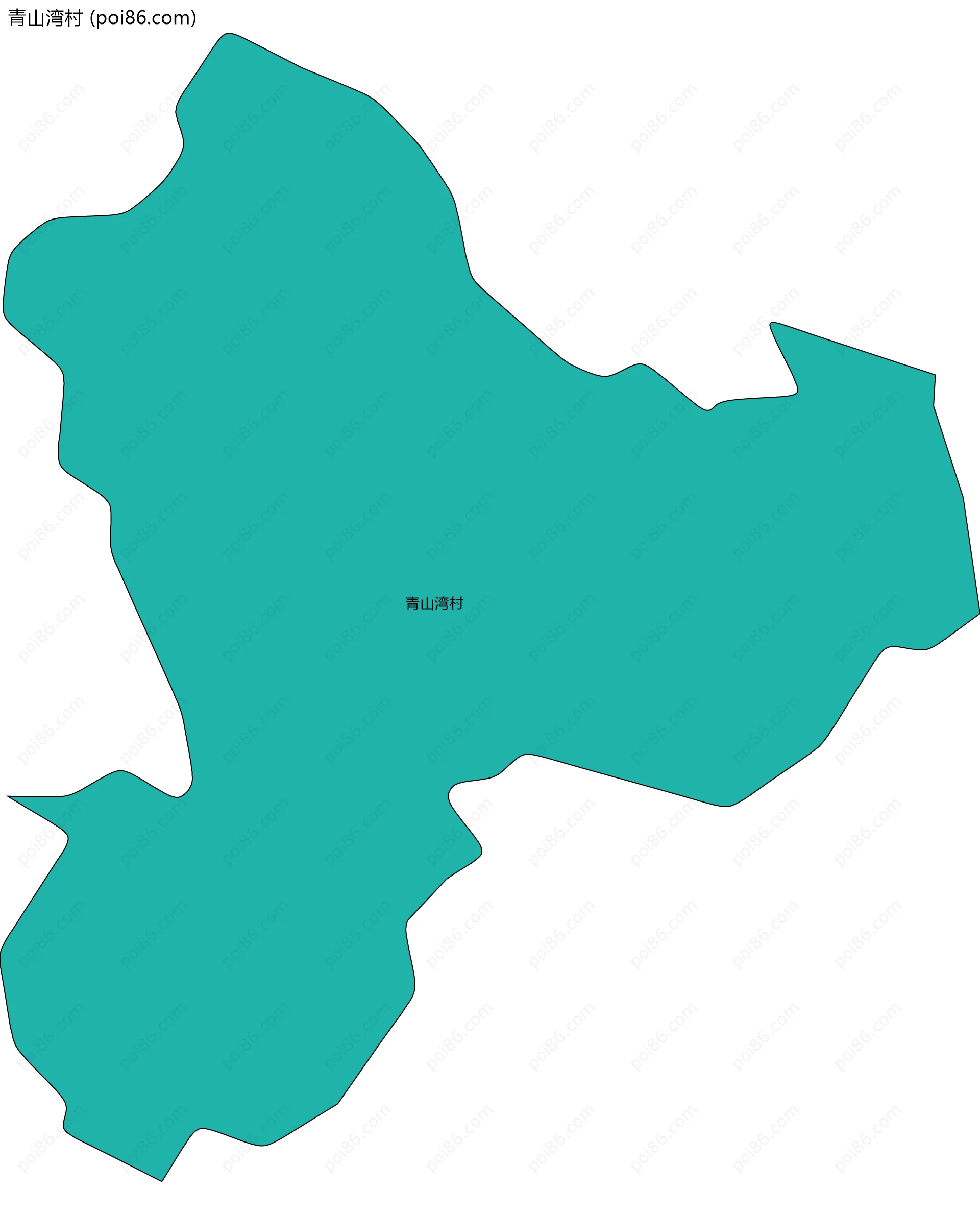 青山湾村边界地图