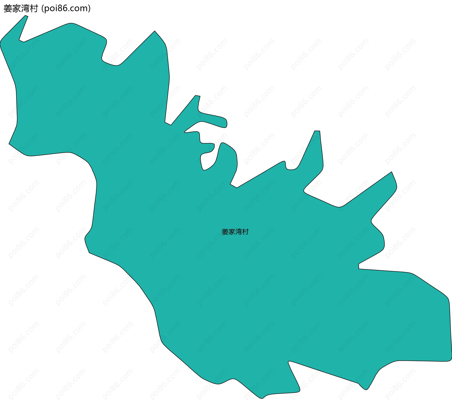 姜家湾村边界地图