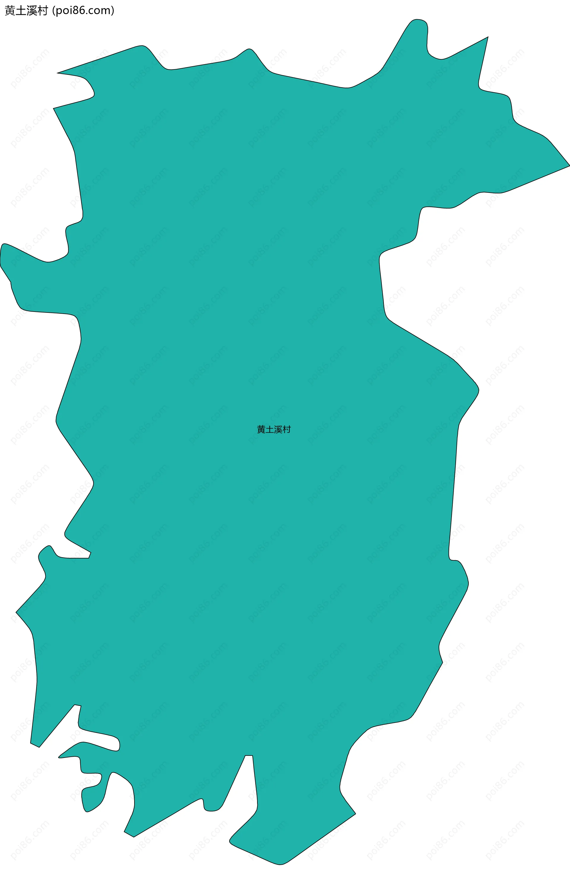 黄土溪村边界地图