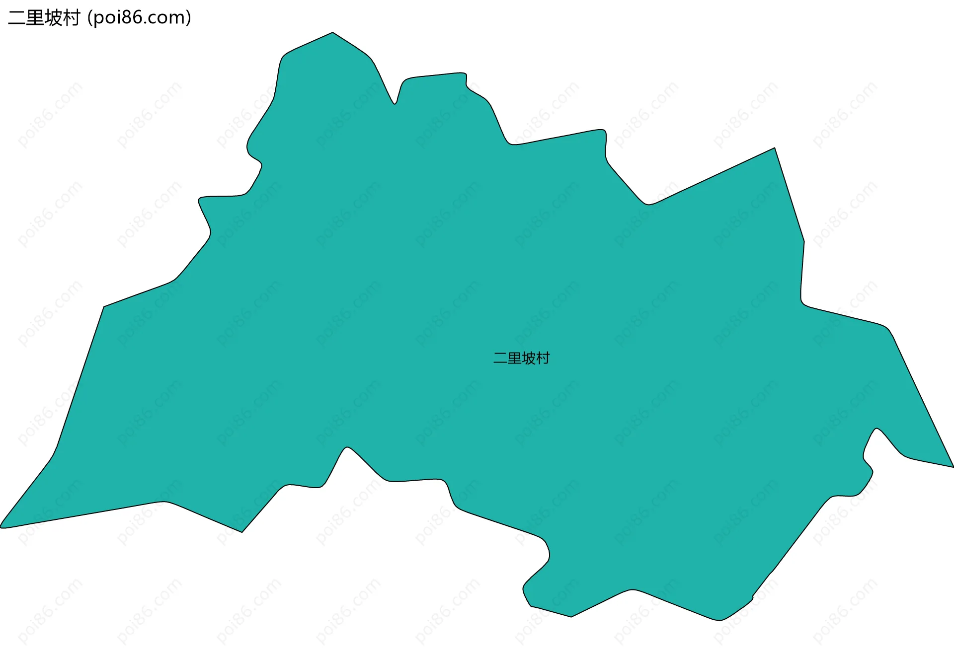 二里坡村边界地图