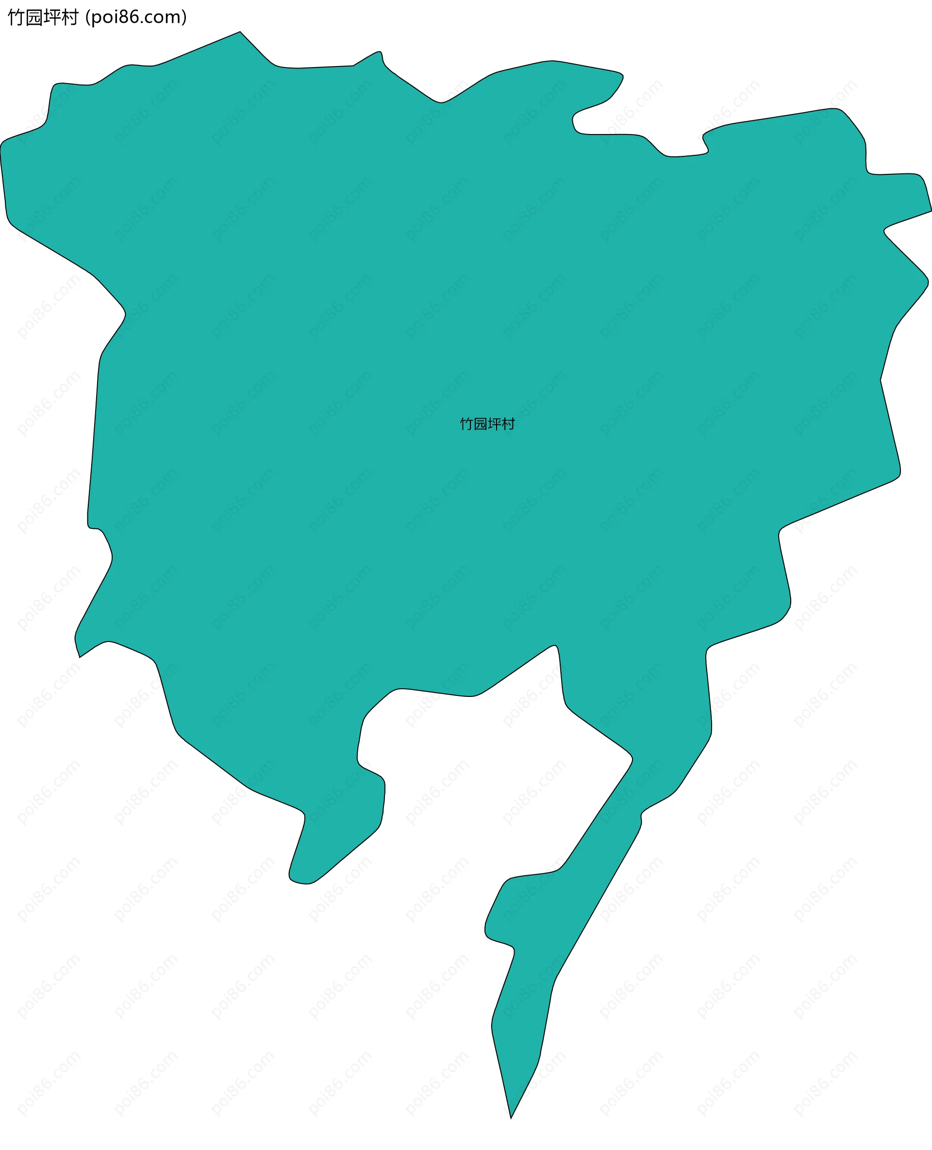 竹园坪村边界地图