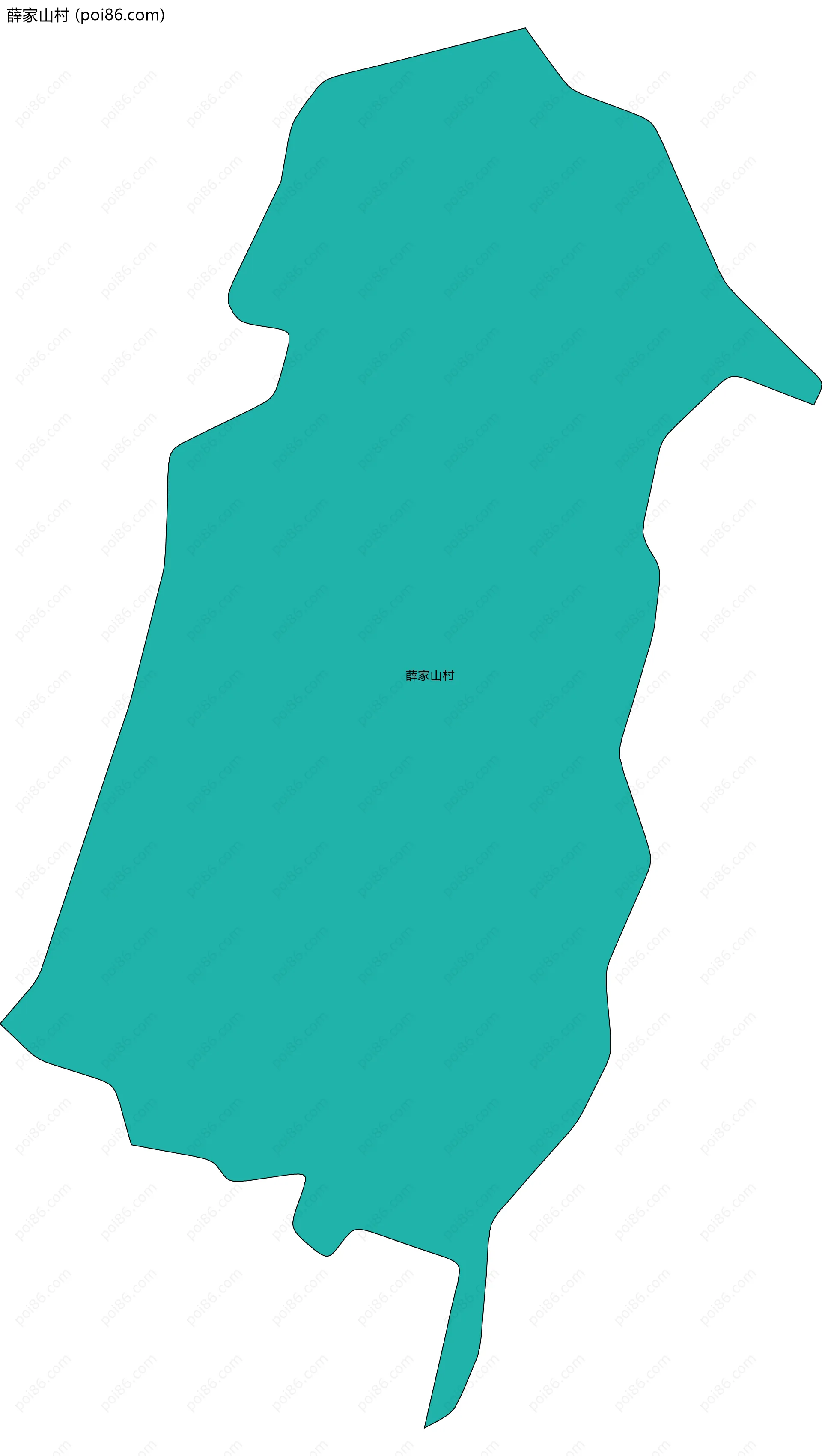 薛家山村边界地图