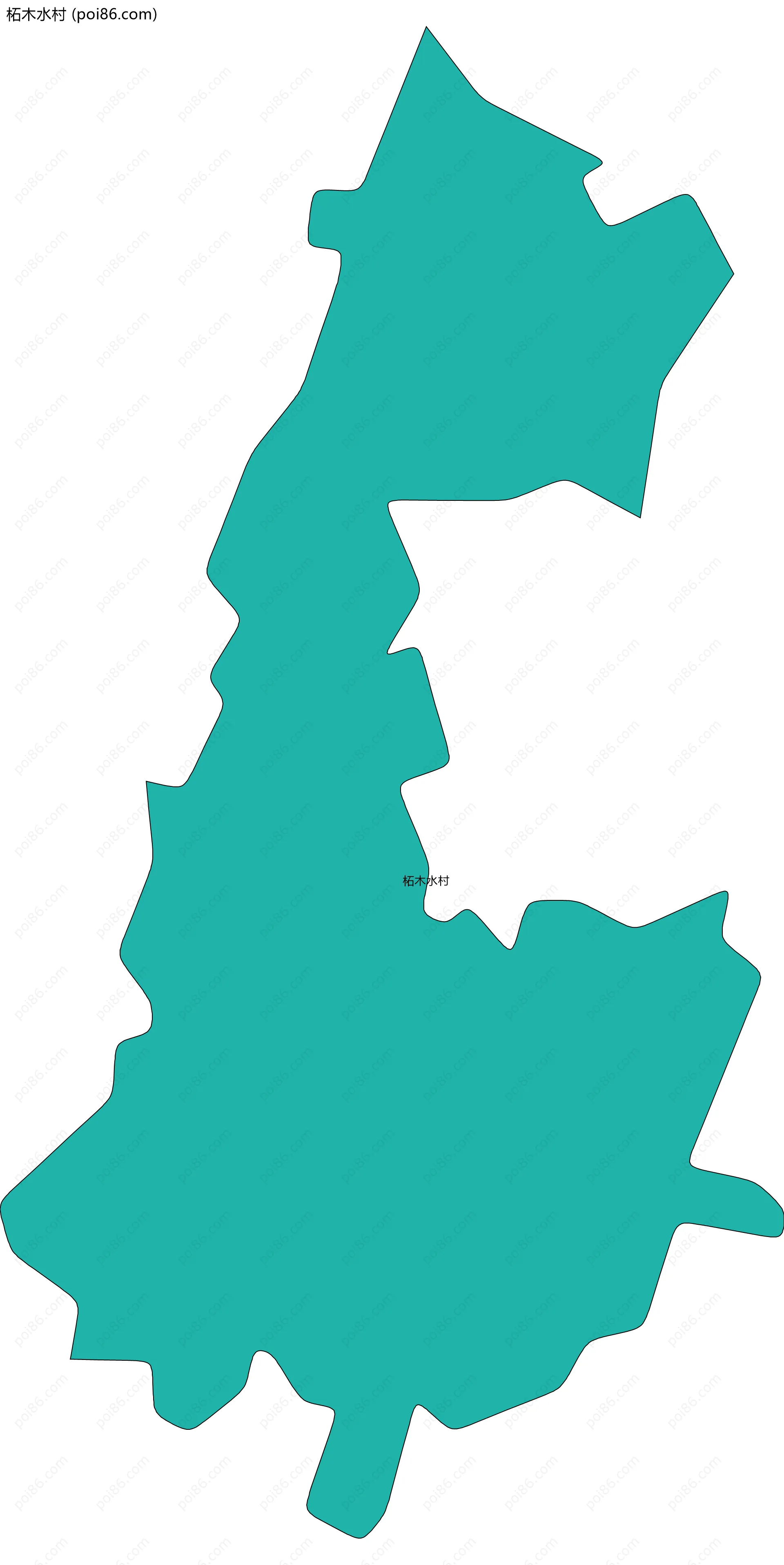 柘木水村边界地图