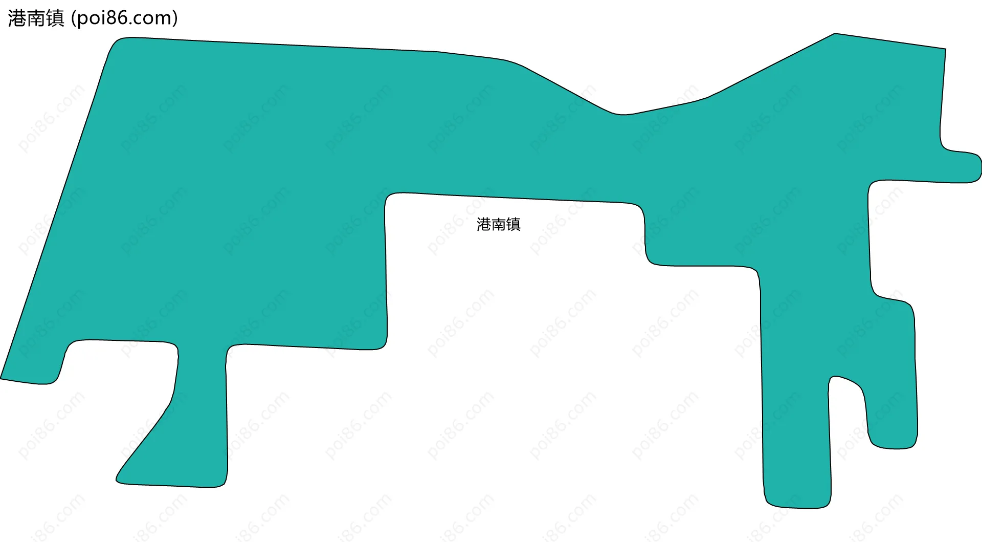 港南镇边界地图