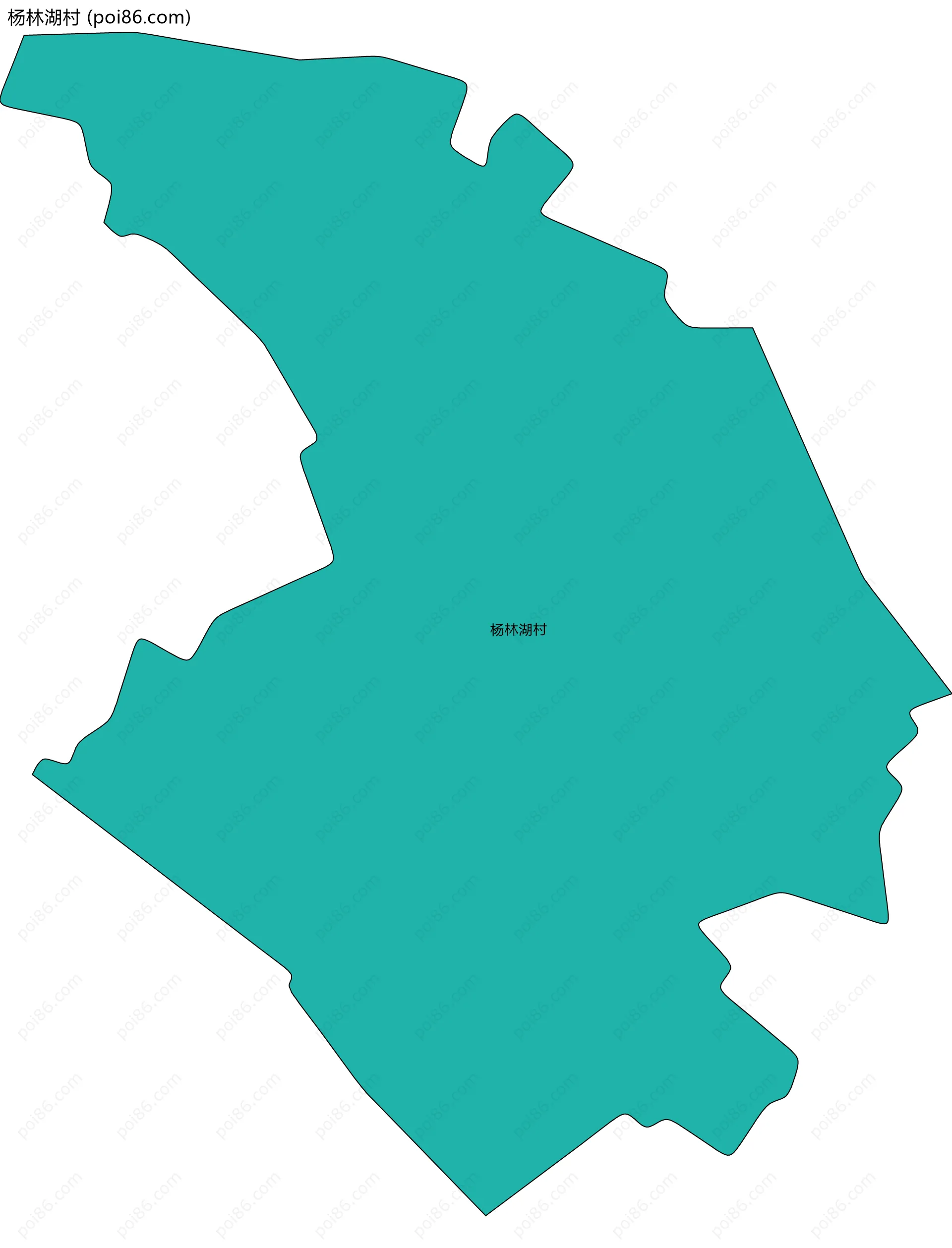 杨林湖村边界地图