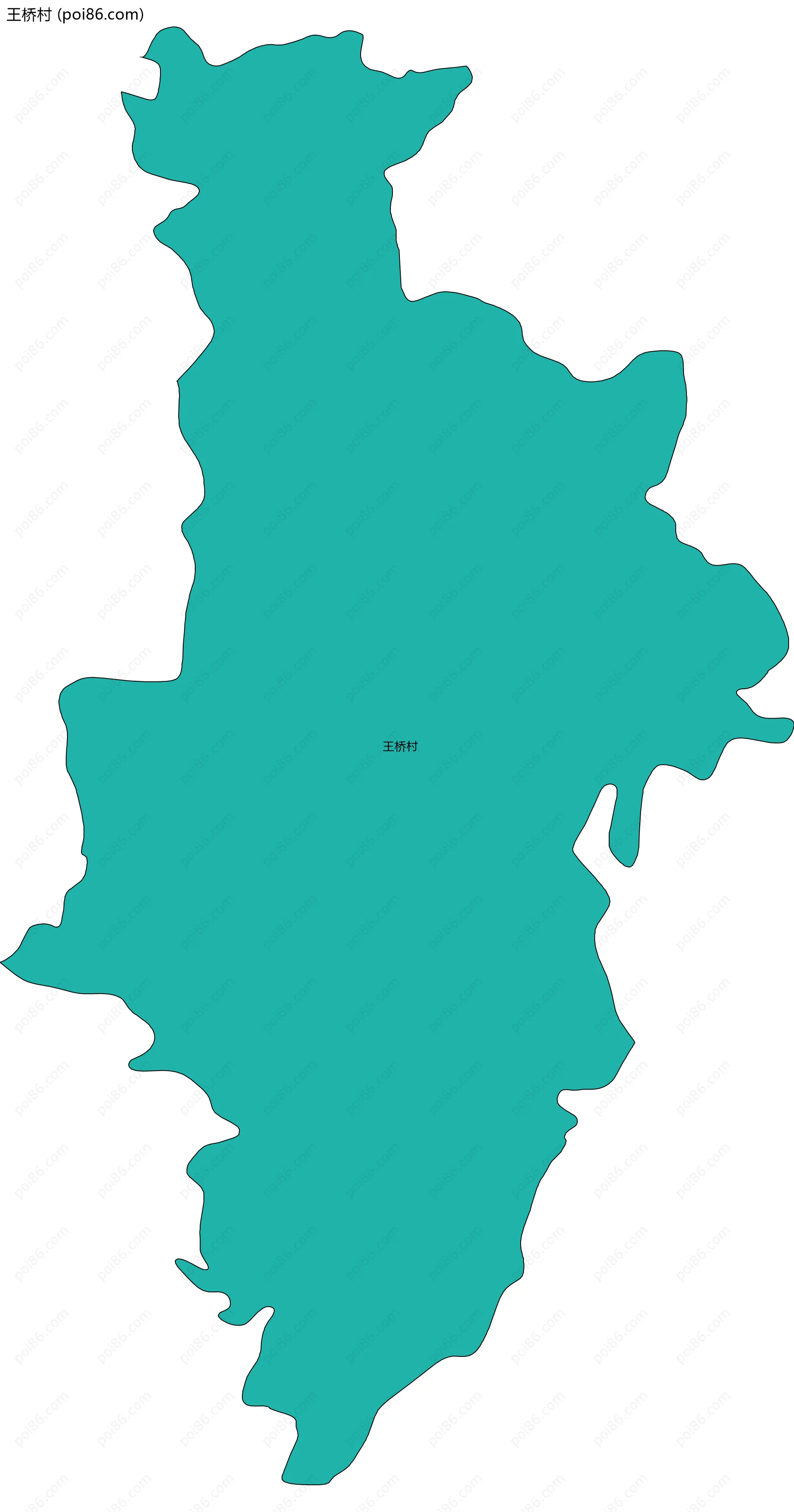 王桥村边界地图