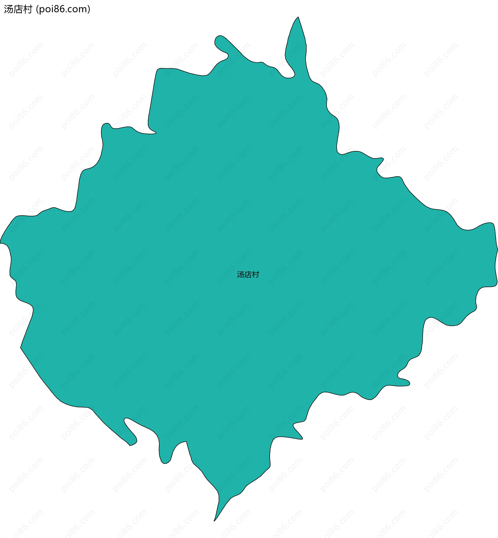 汤店村边界地图