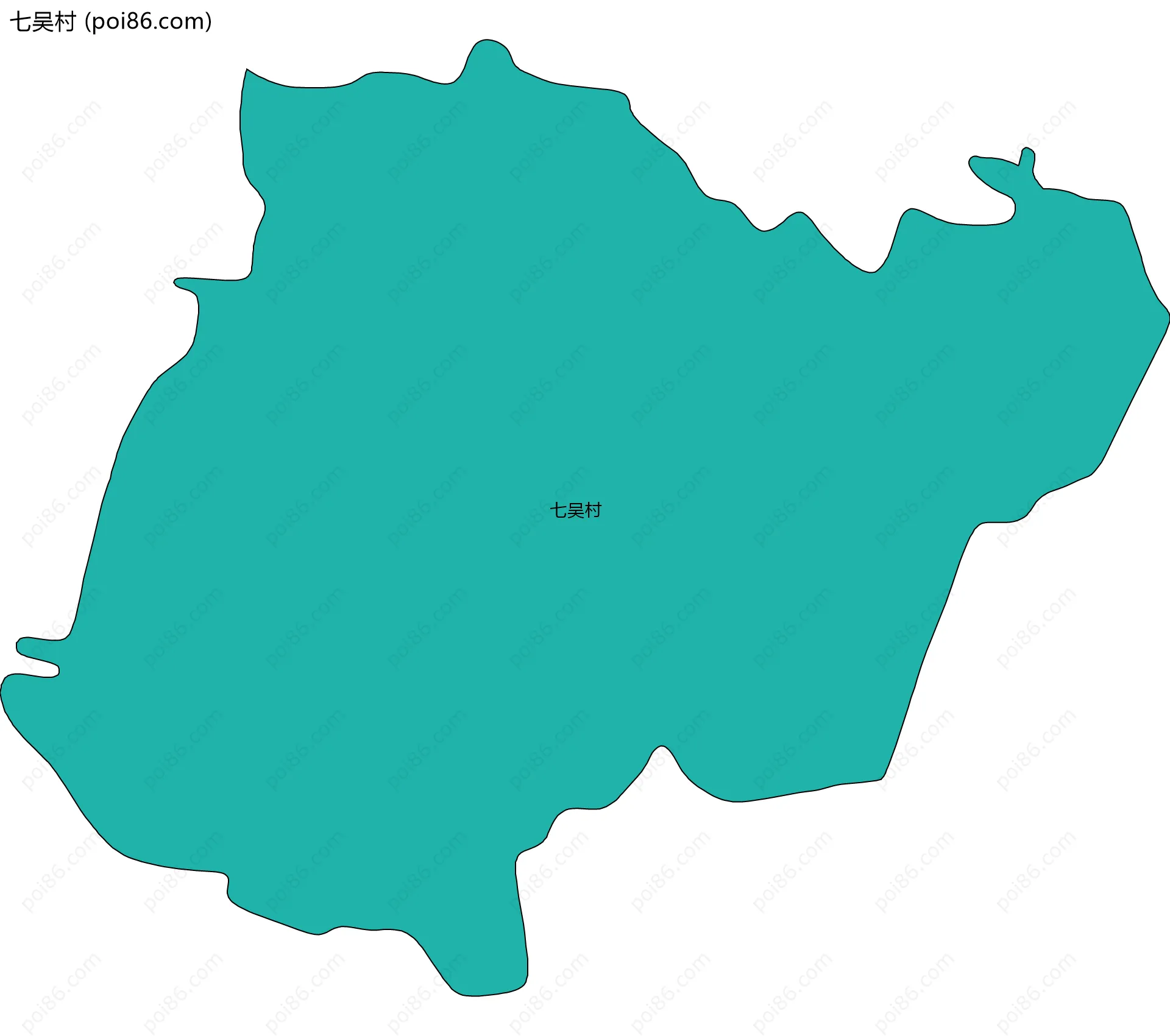 七吴村边界地图