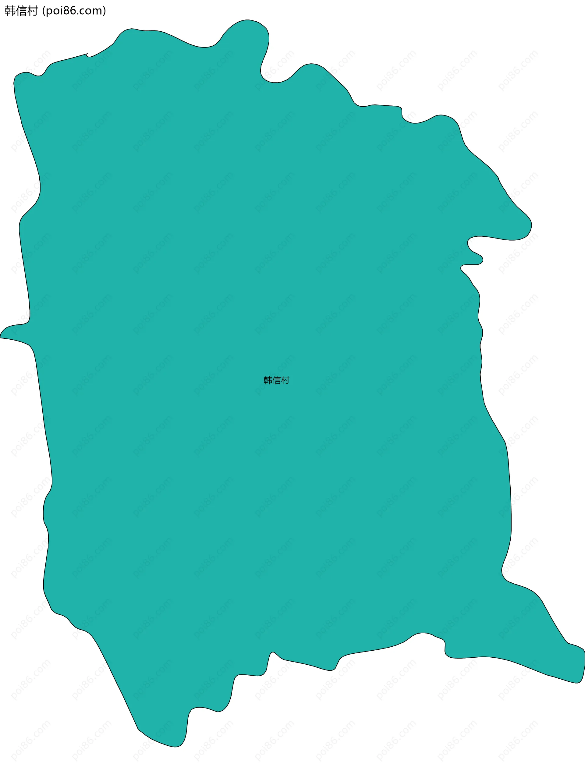 韩信村边界地图