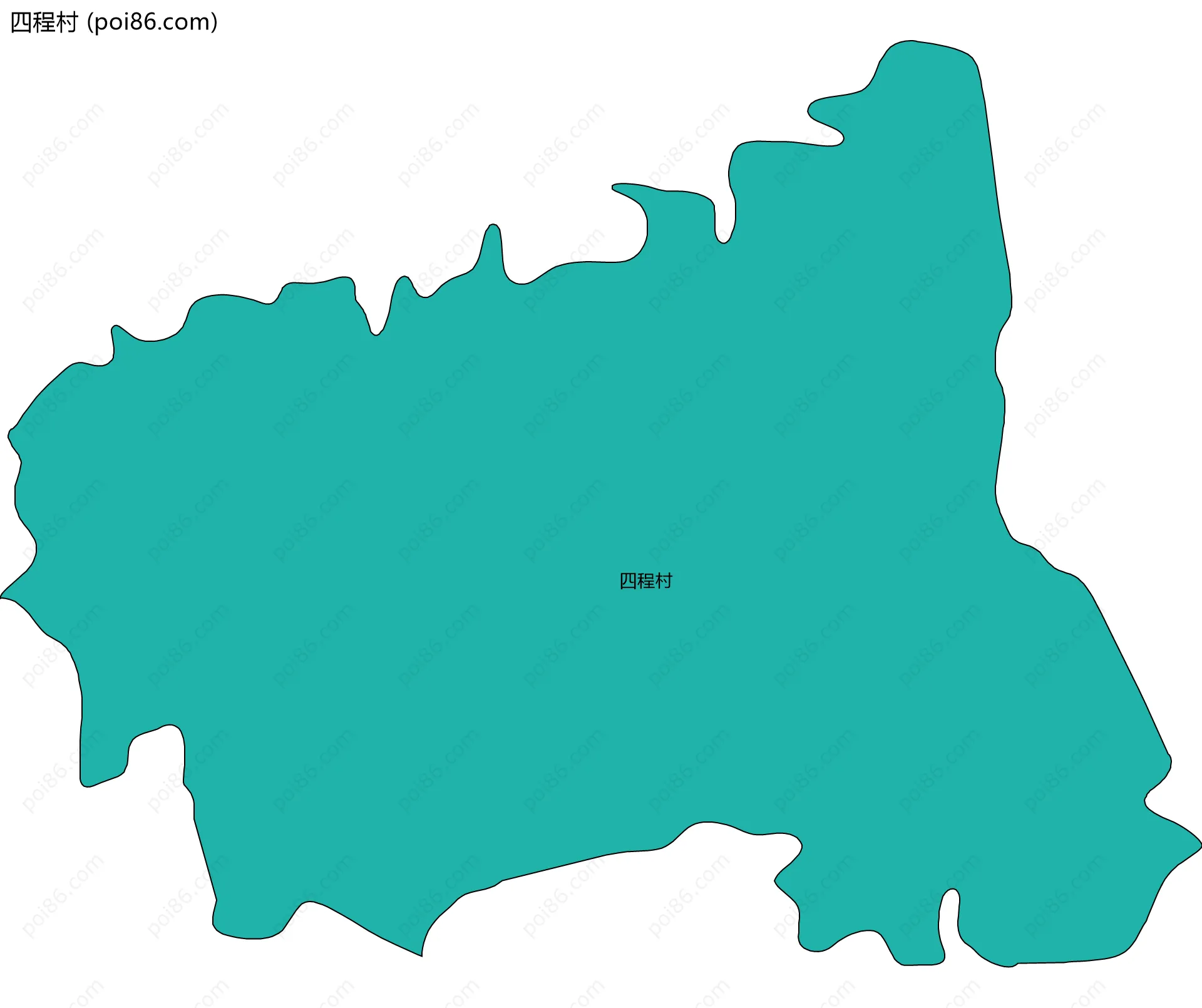 四程村边界地图