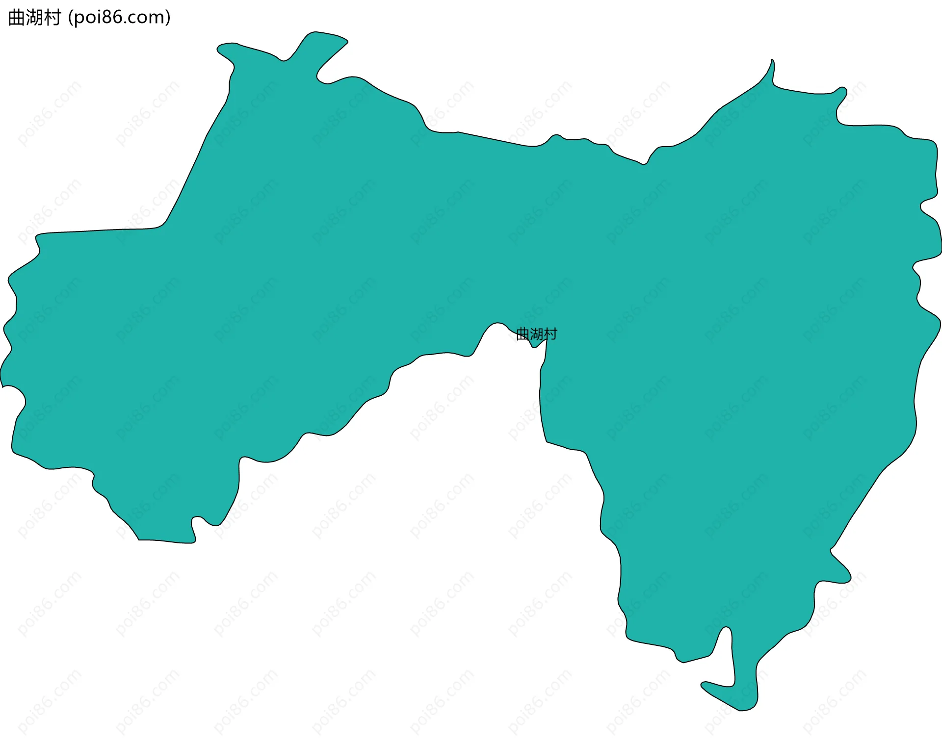 曲湖村边界地图