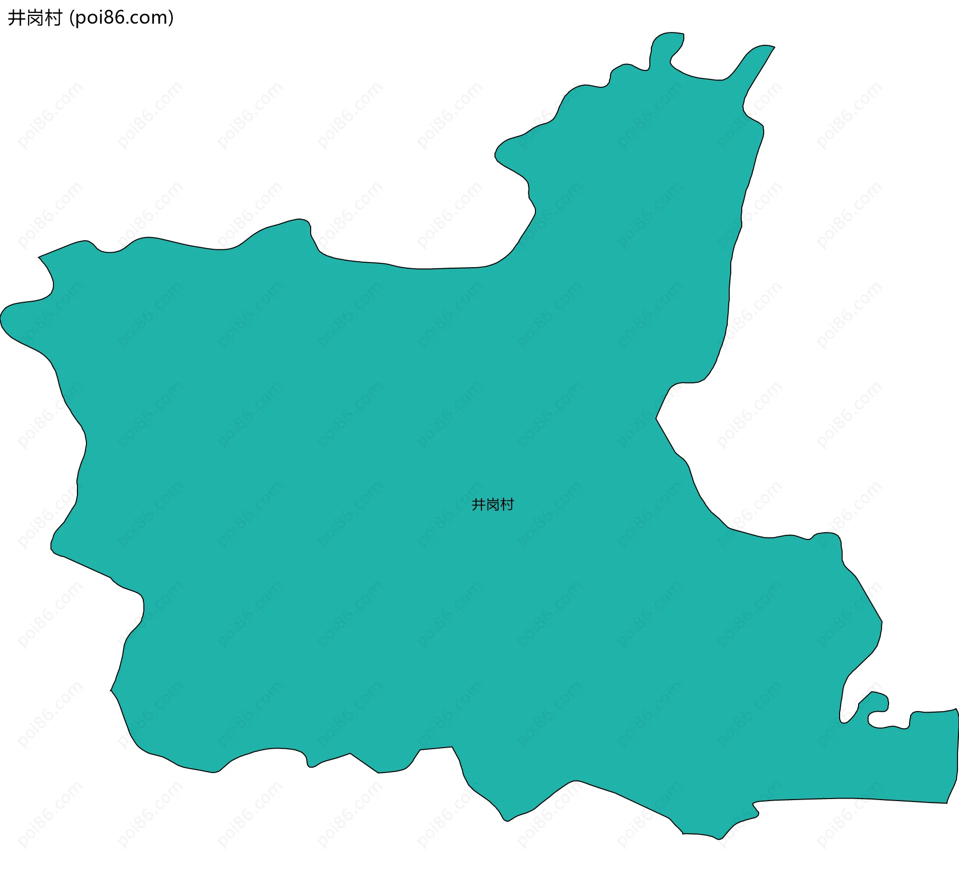 井岗村边界地图