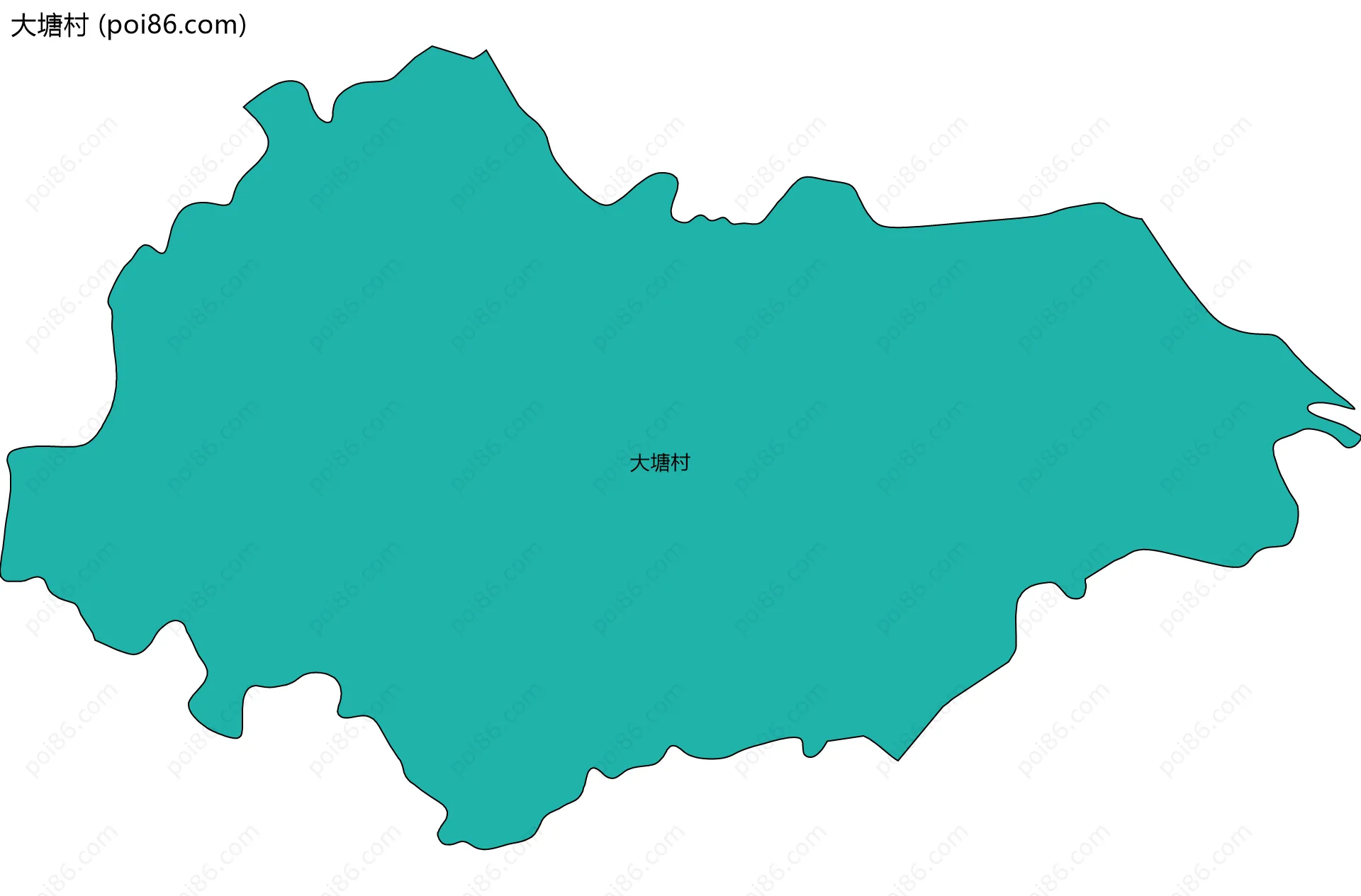 大塘村边界地图