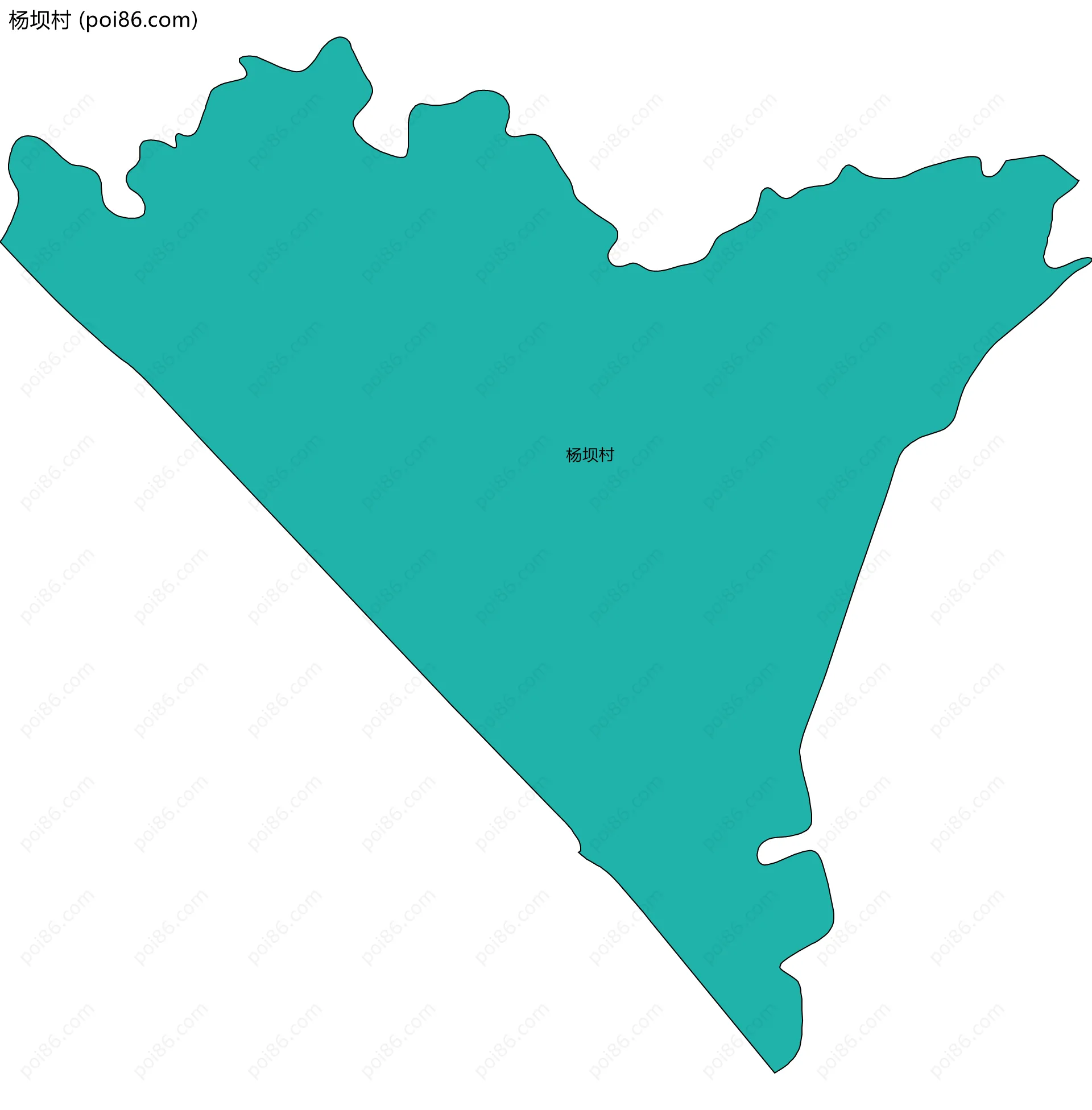 杨坝村边界地图