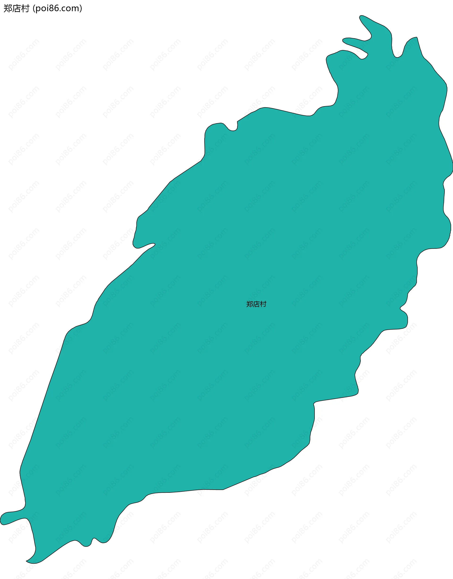 郑店村边界地图