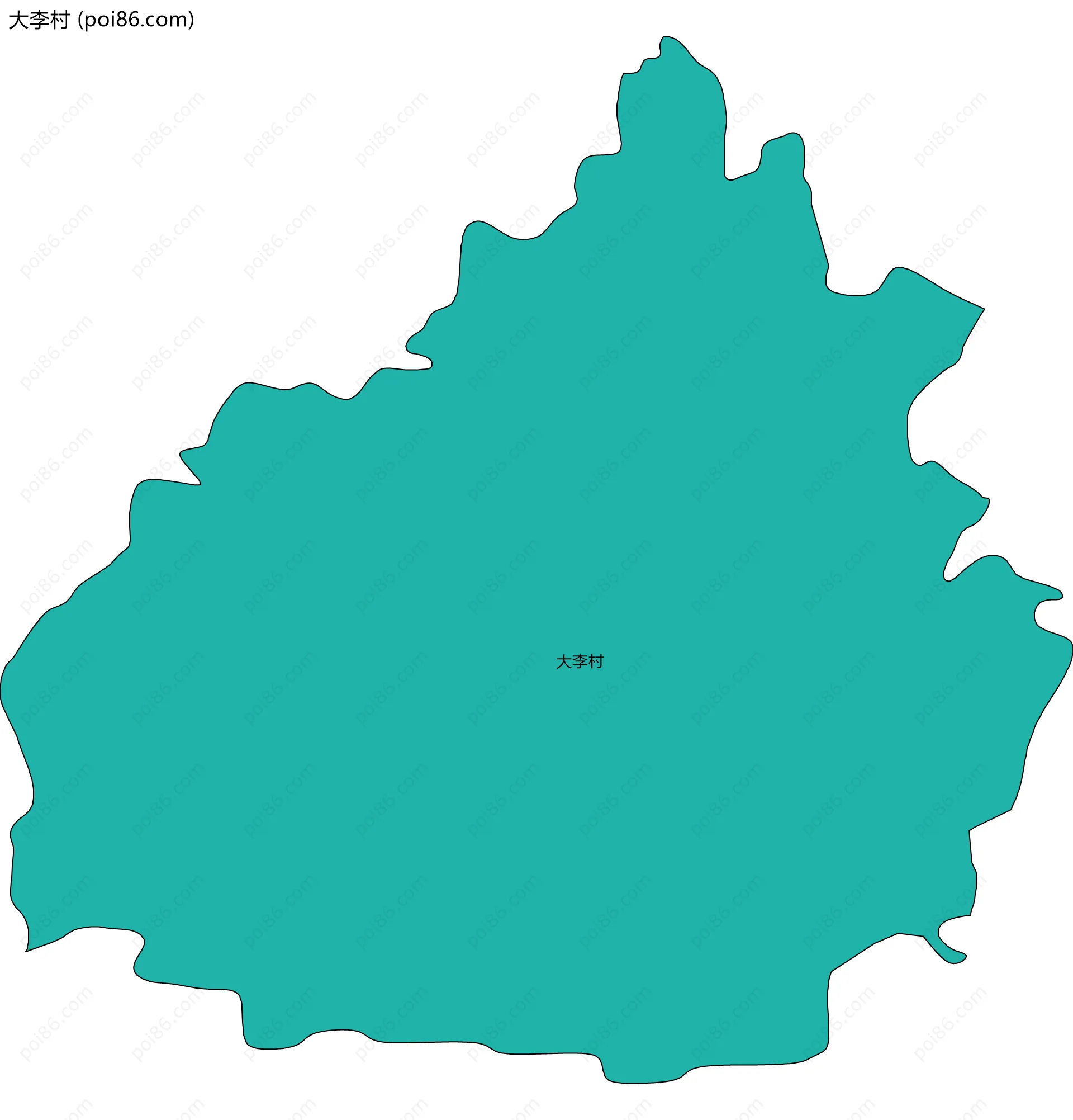大李村边界地图