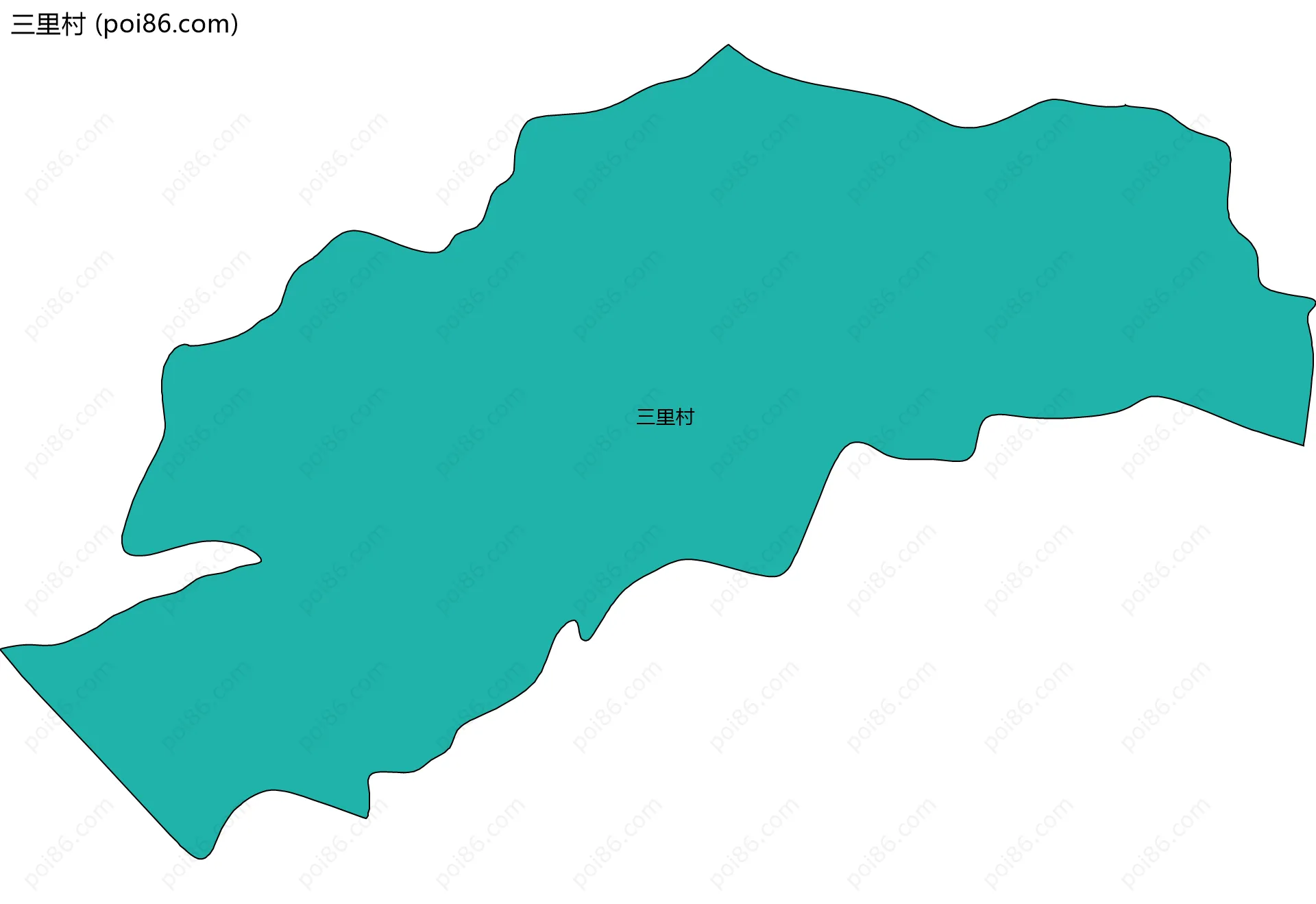 三里村边界地图