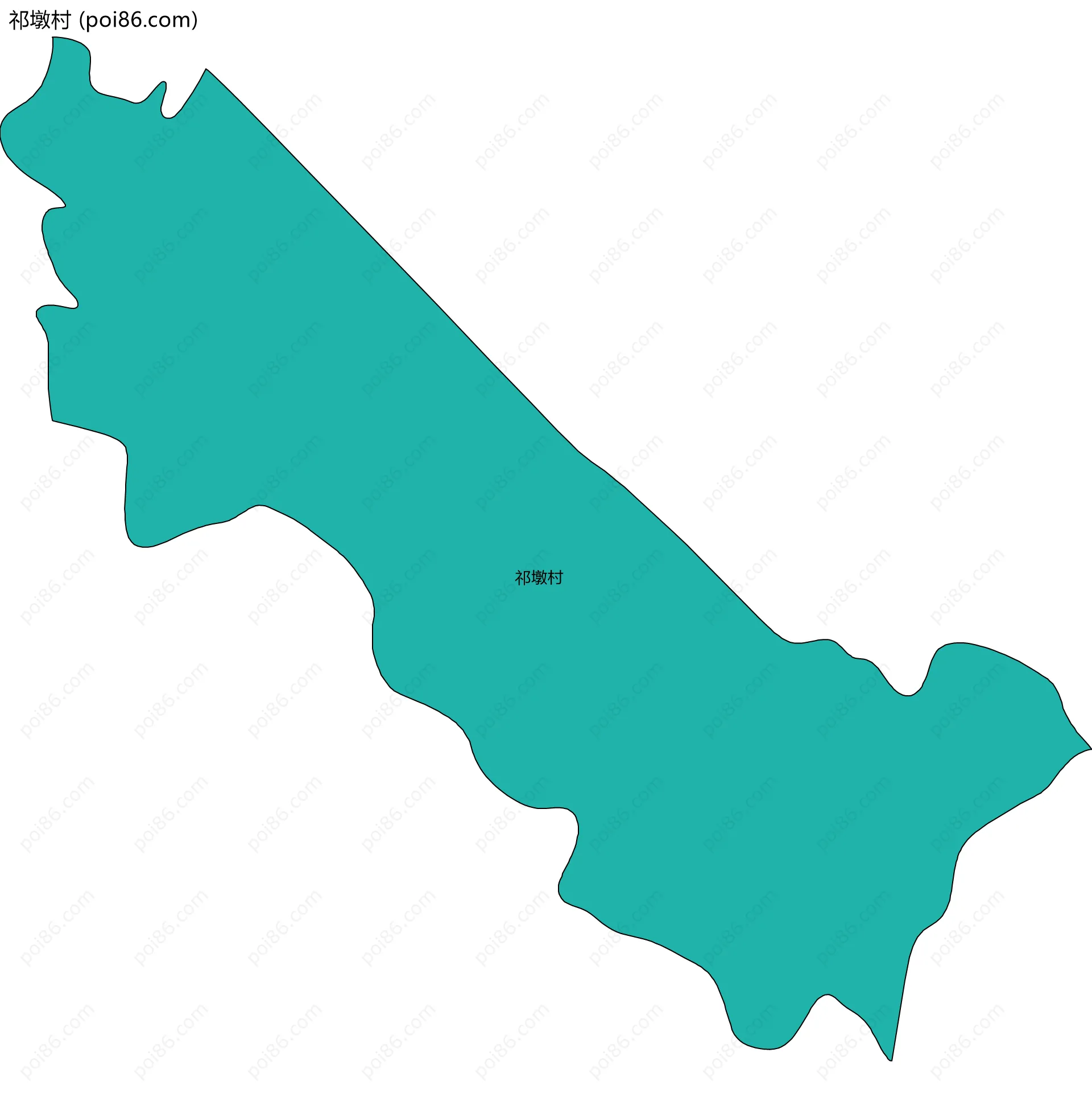 祁墩村边界地图