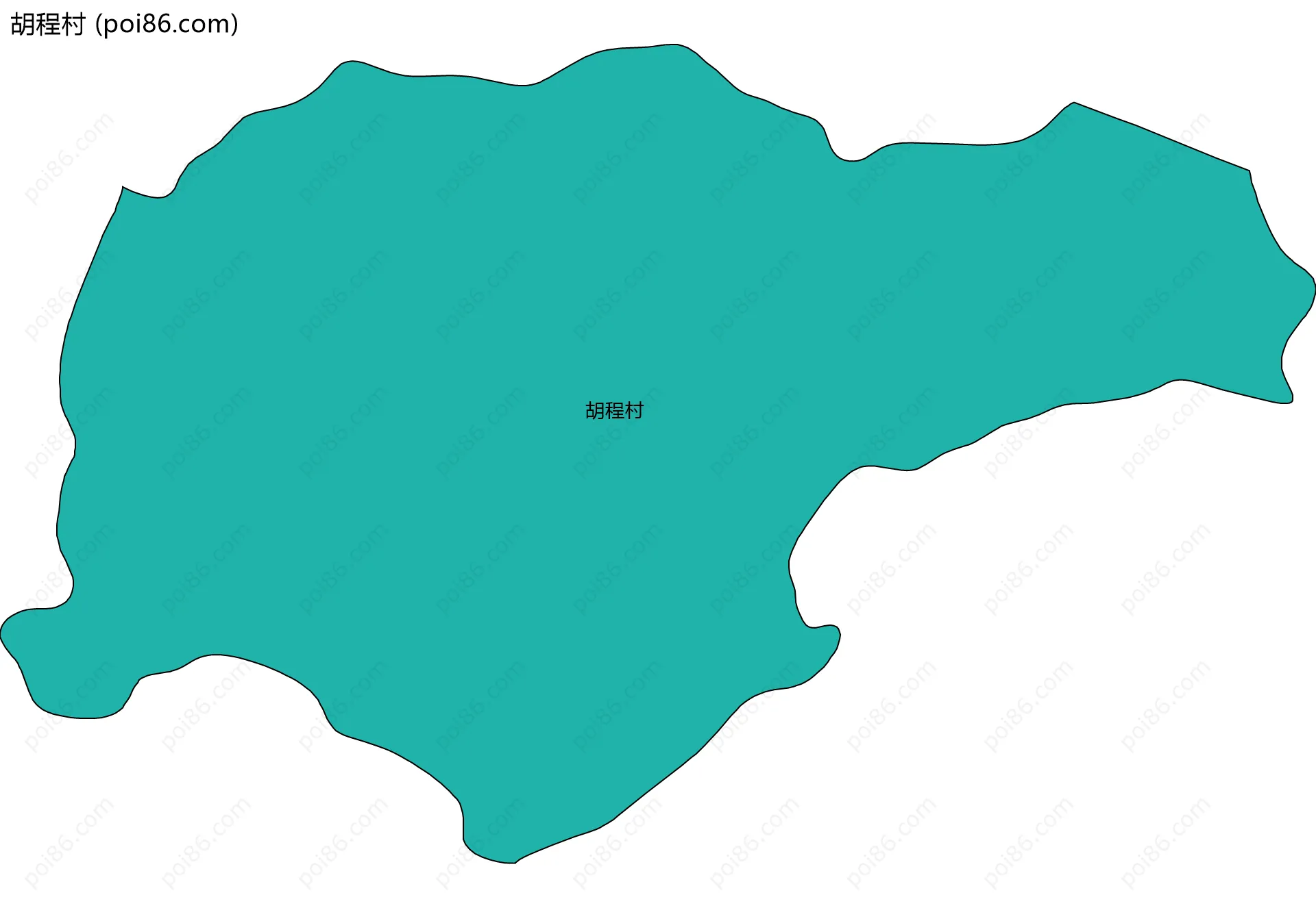 胡程村边界地图