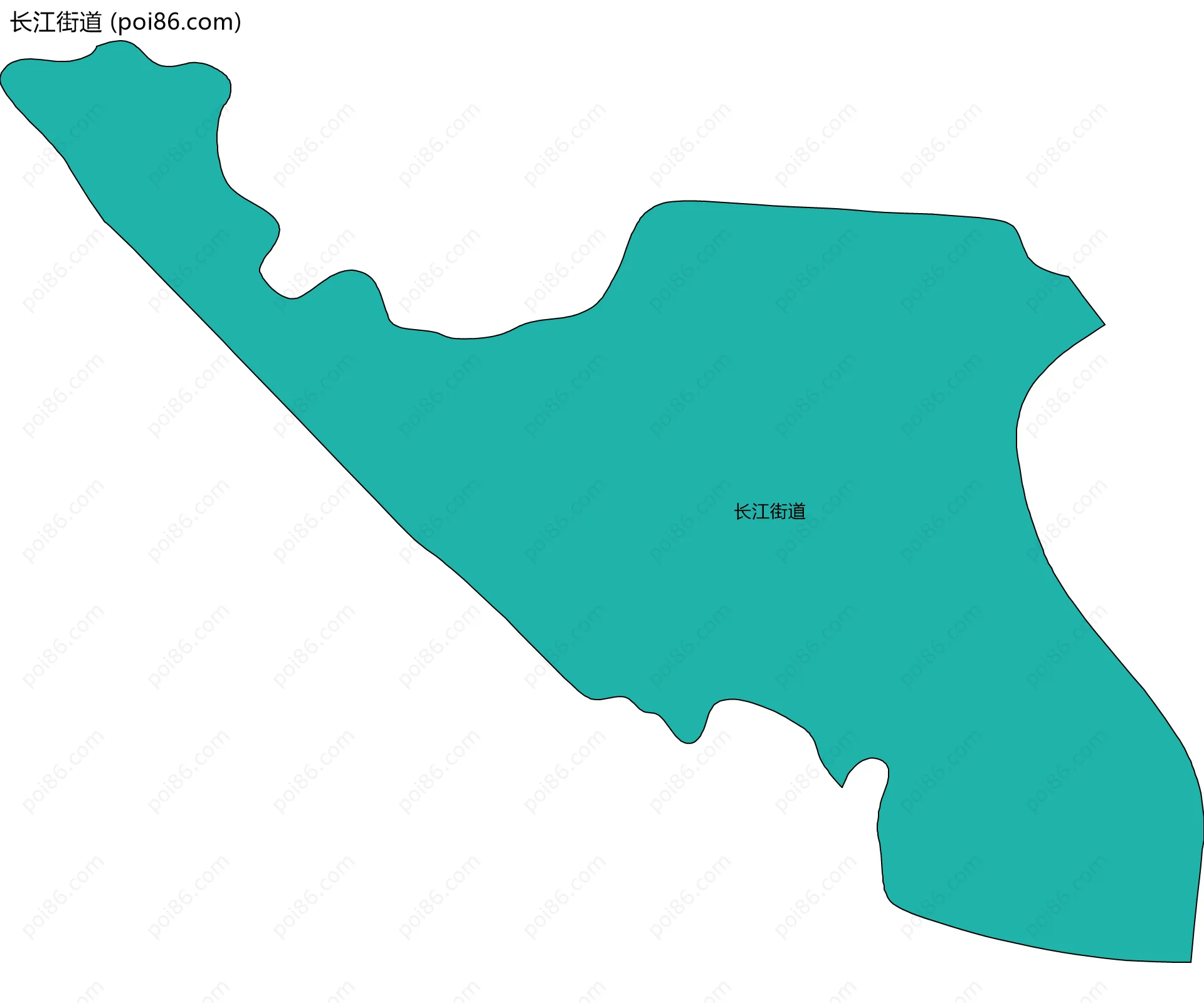 长江街道边界地图